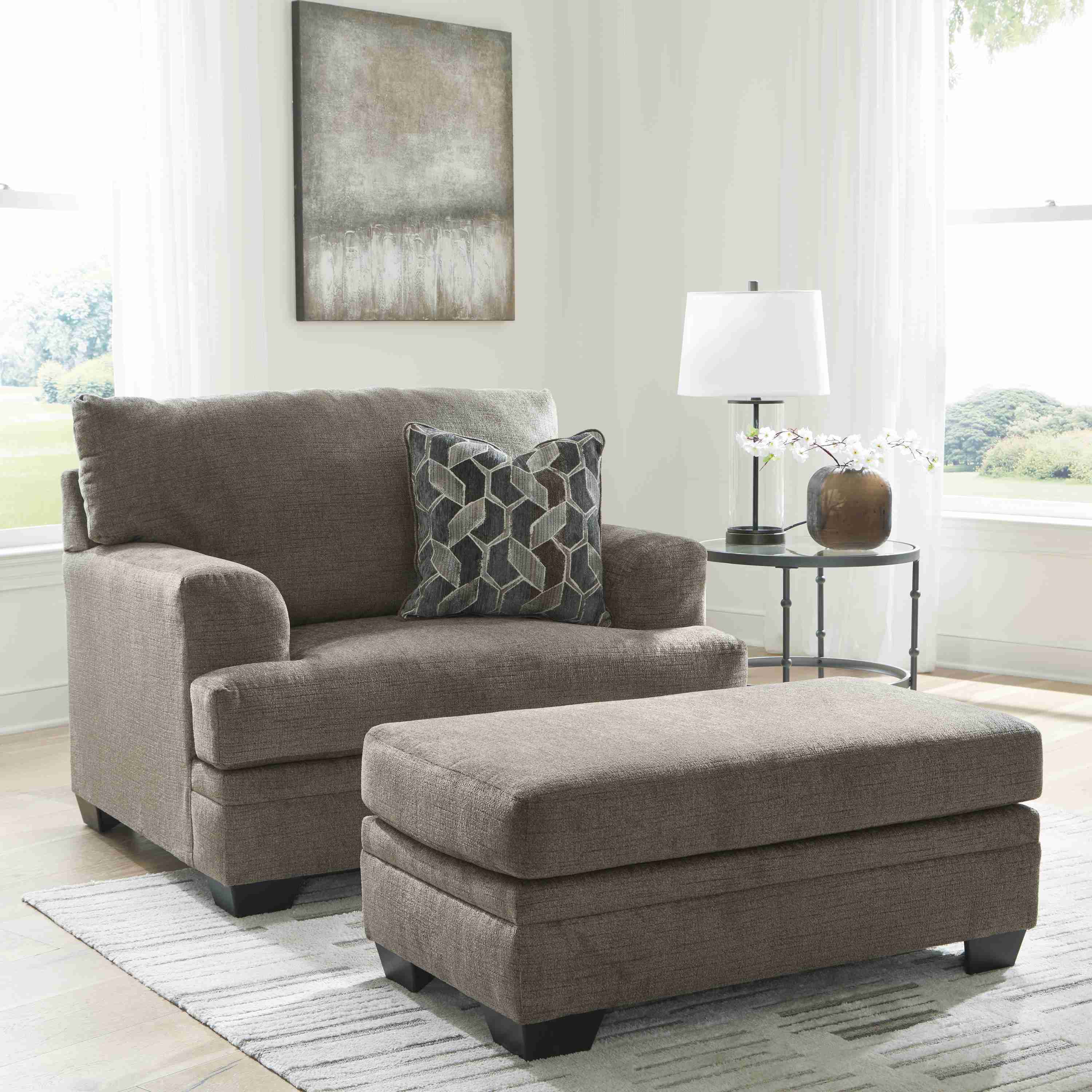 Signature Design by Ashley Stonemeade 59505U2 Oversized Chair and Ottoman