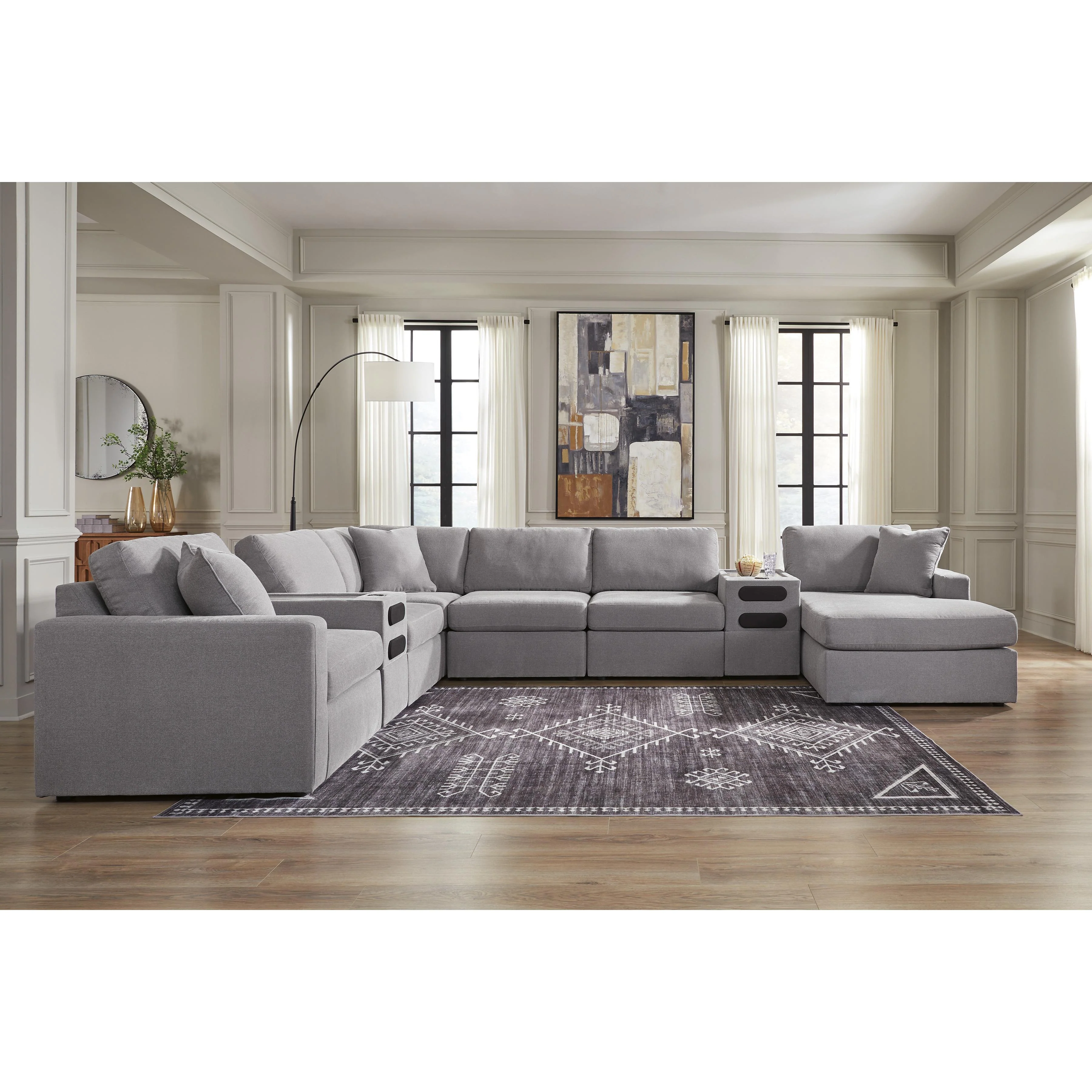 Signature Design by Ashley Modmax 92104S48 8 pc Sectional with Audio System and Chaise - Image 2