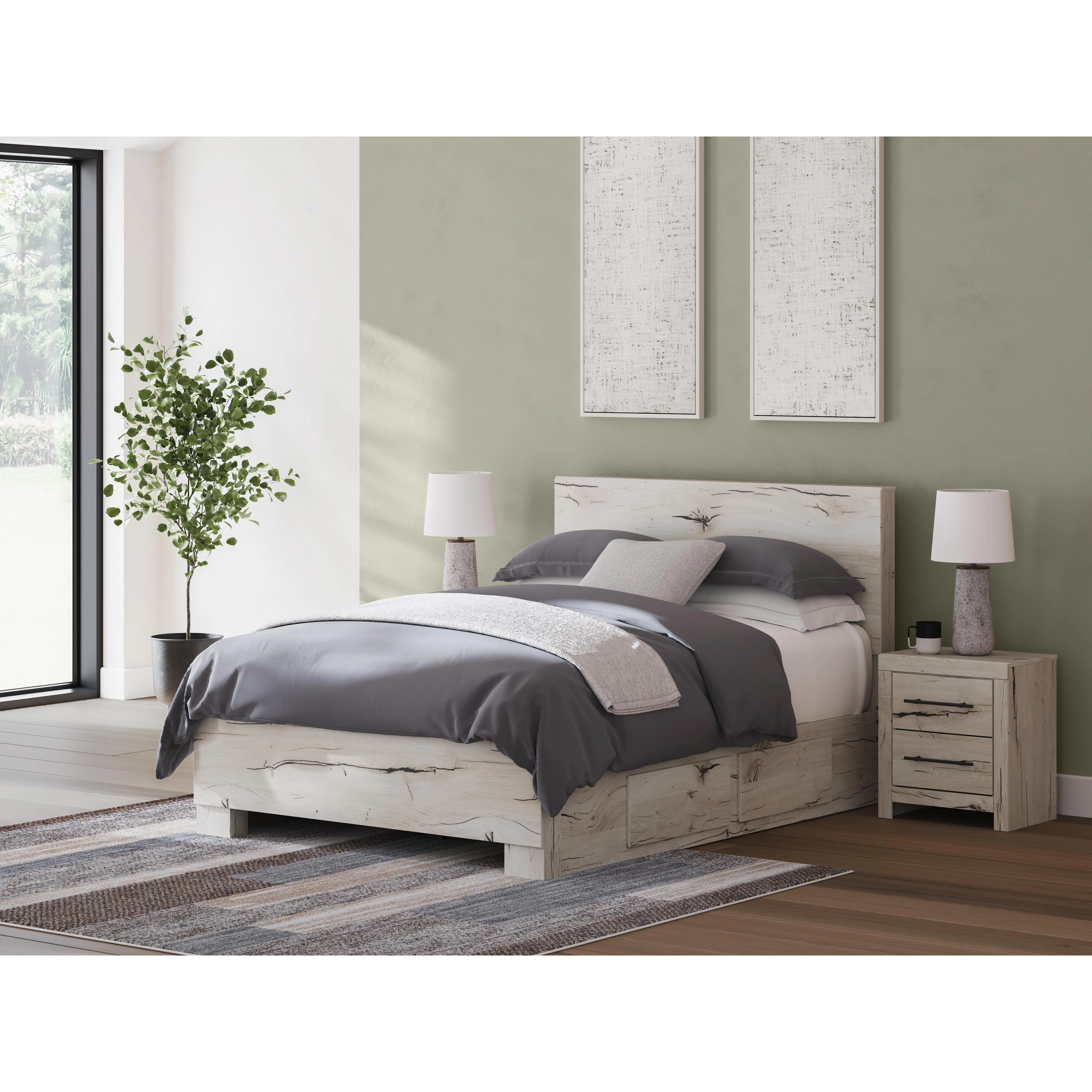 Signature Design by Ashley Lawroy B2310B43 Full Panel Bed with Storage - Image 2