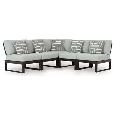 Signature Design by Ashley Beachloft P490P2 5 pc Outdoor Sectional