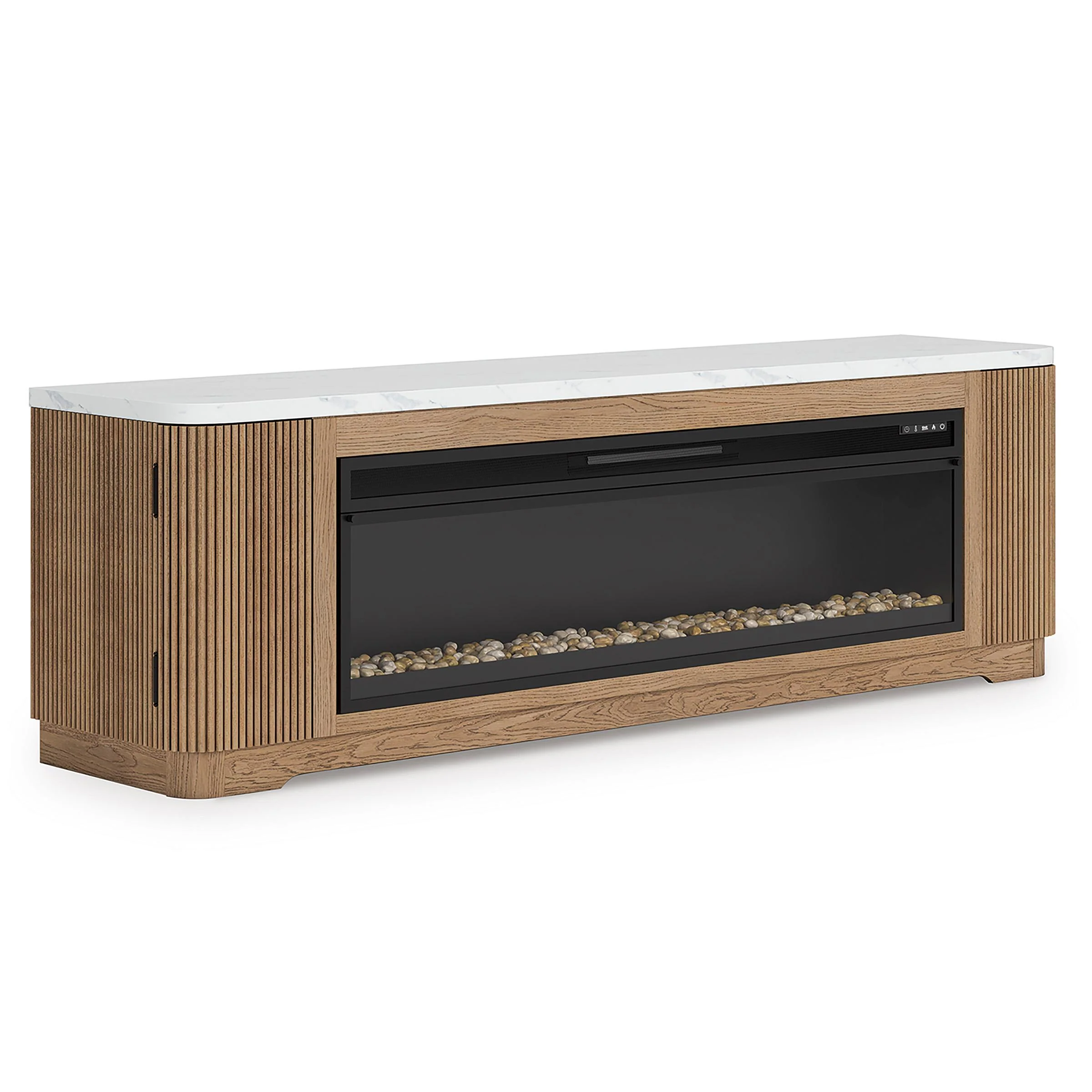 Signature Design by Ashley Camdill W808W1 80″ TV Stand with Electric Fireplace
