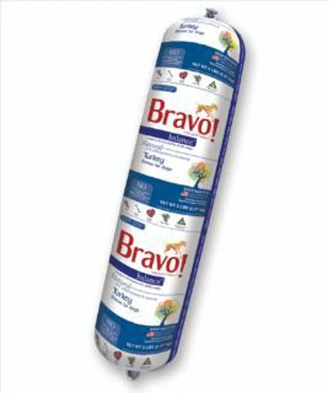Bravo Balance Turkey Blend Frozen Dog Food, 5-Pound Chub - Image 1