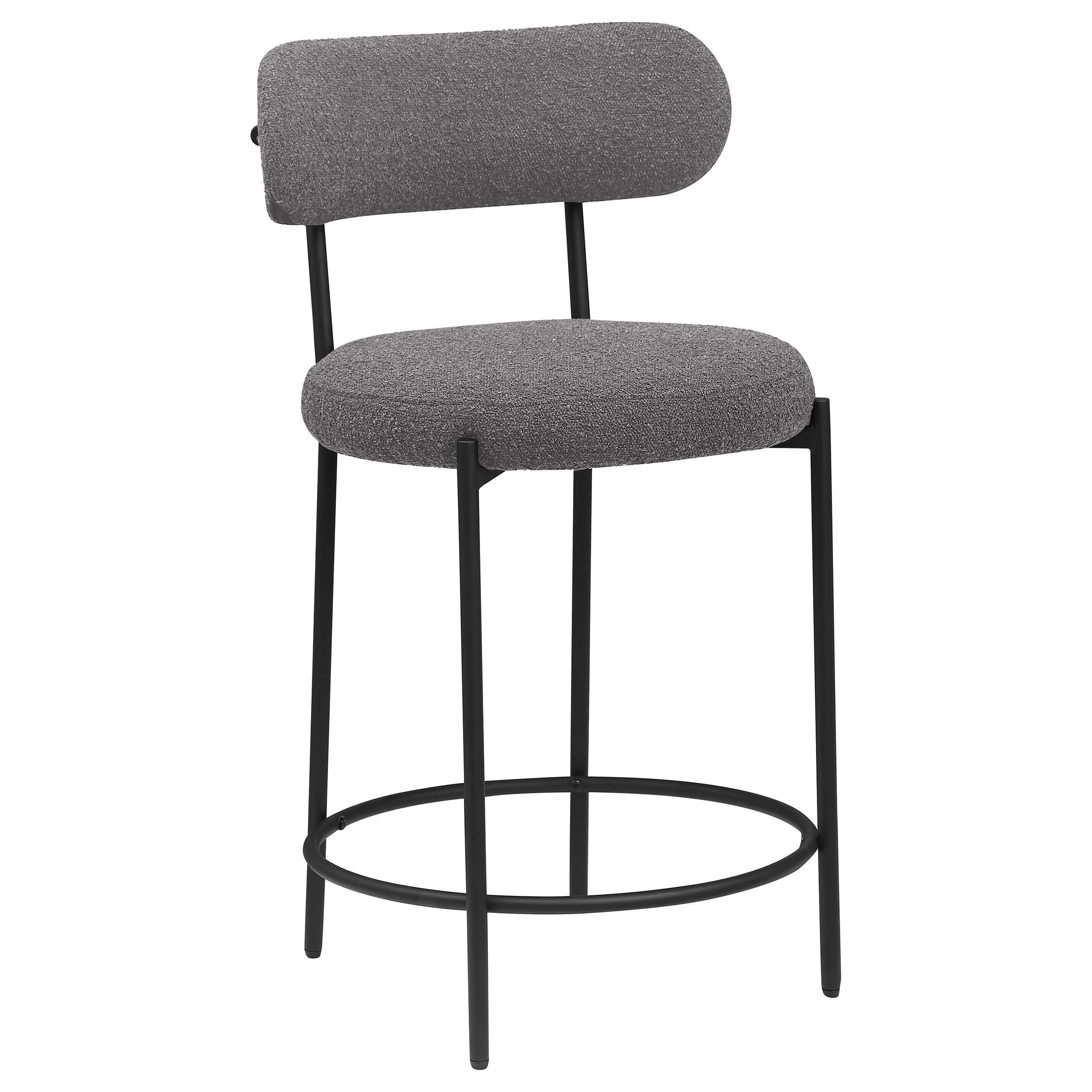 Coaster Furniture Viola 108198 Boucle Upholstered Counter Chair – Grey