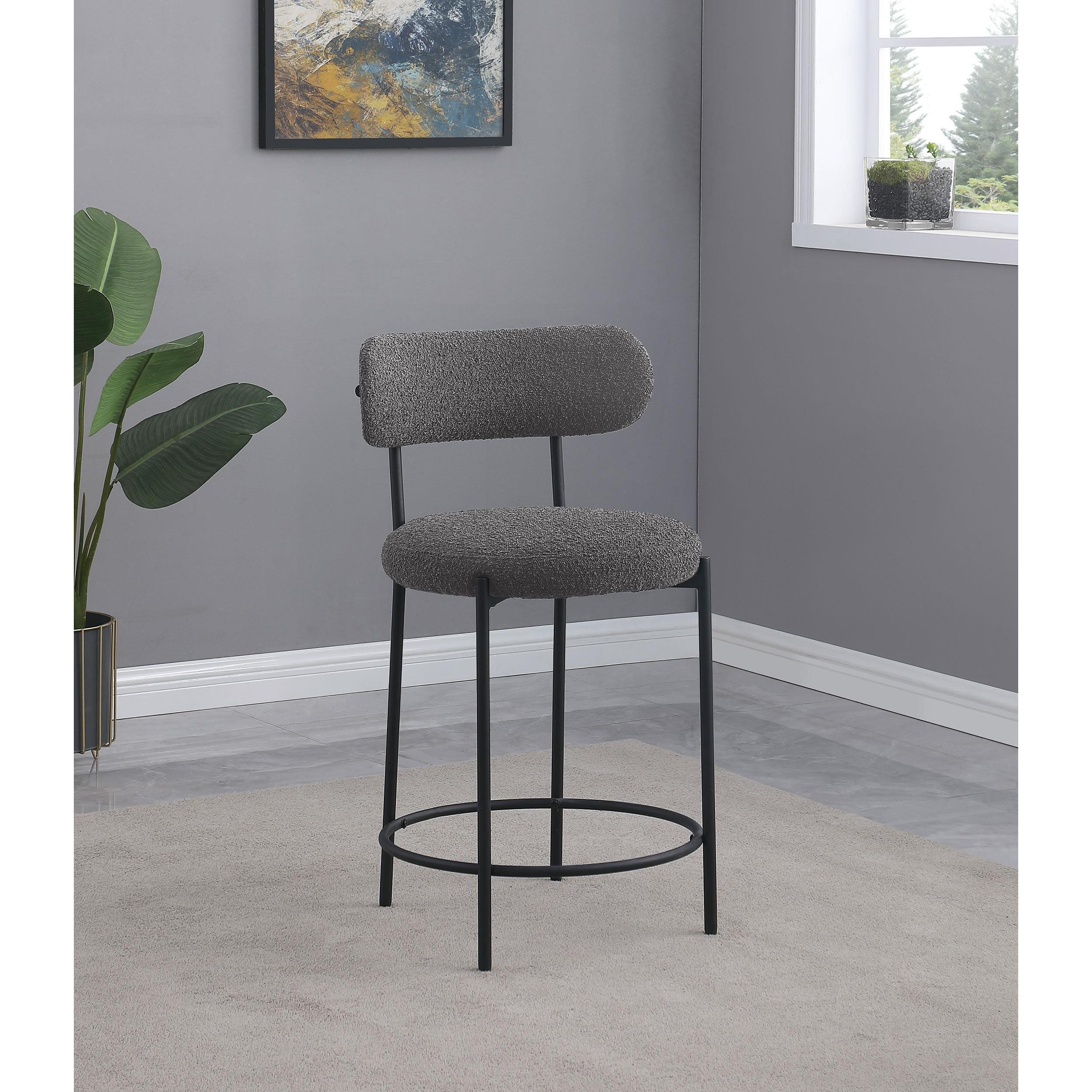 Coaster Furniture Viola 108198 Boucle Upholstered Counter Chair - Grey - Image 2