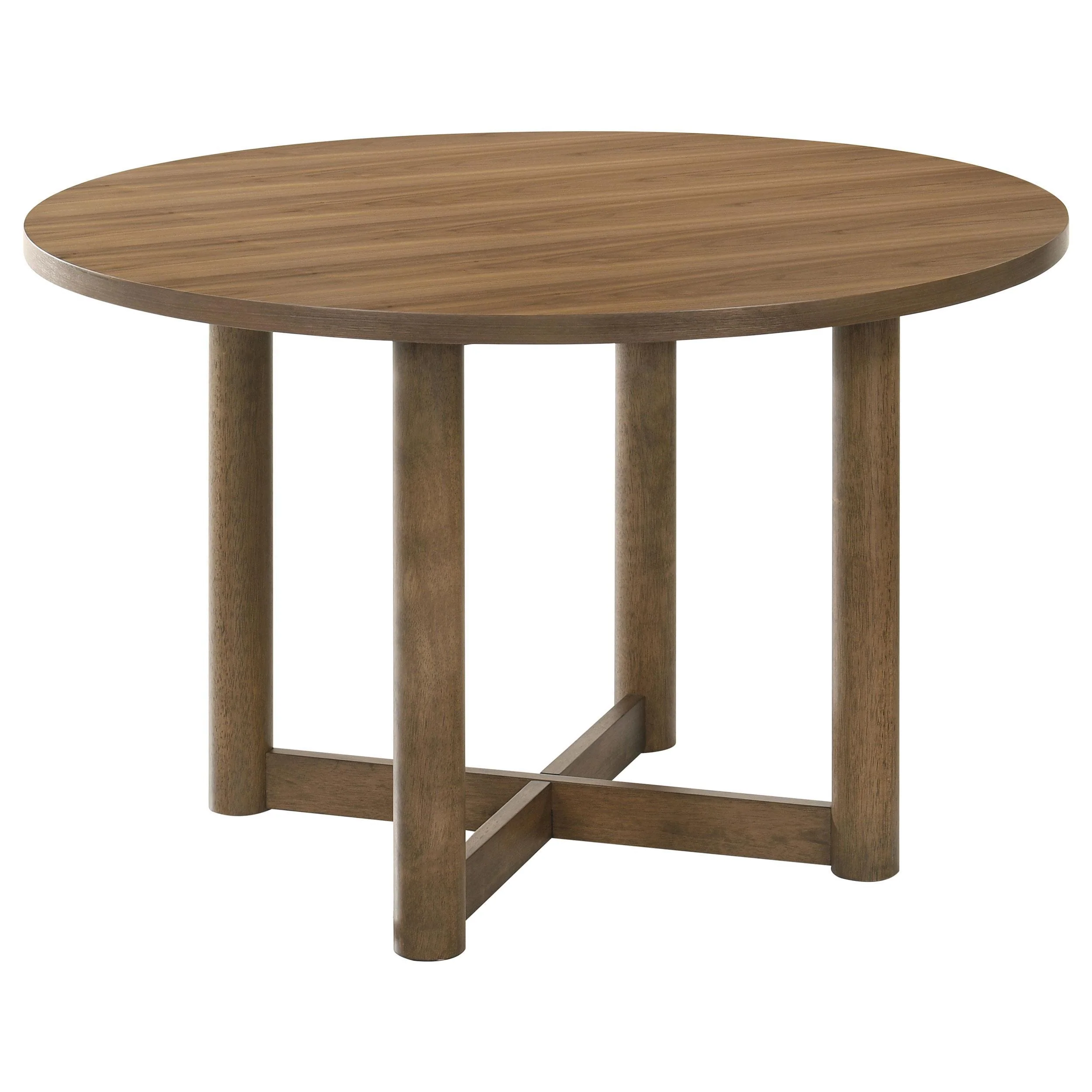 Coaster Furniture Crestmore 108570 46-inch Round Wood Dining Table – Walnut