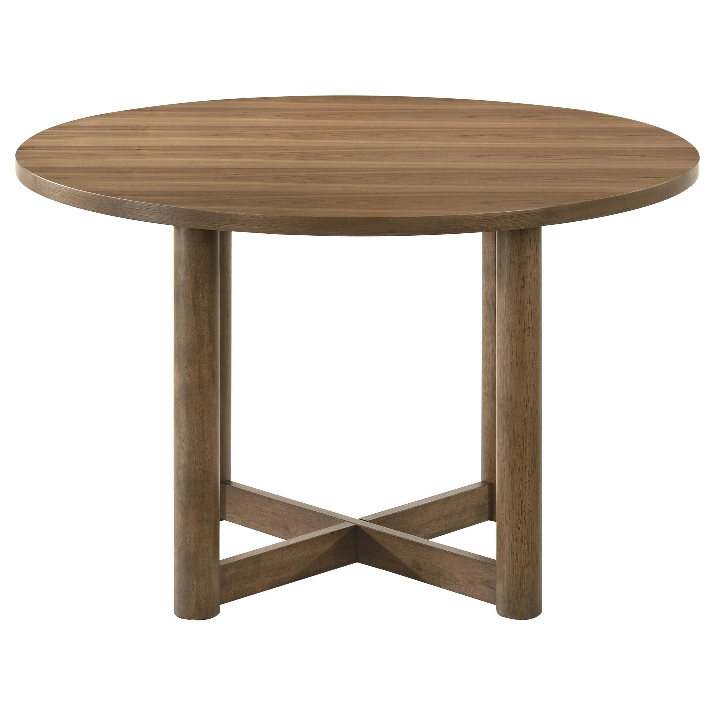 Coaster Furniture Crestmore 108570 46-inch Round Wood Dining Table - Walnut - Image 3