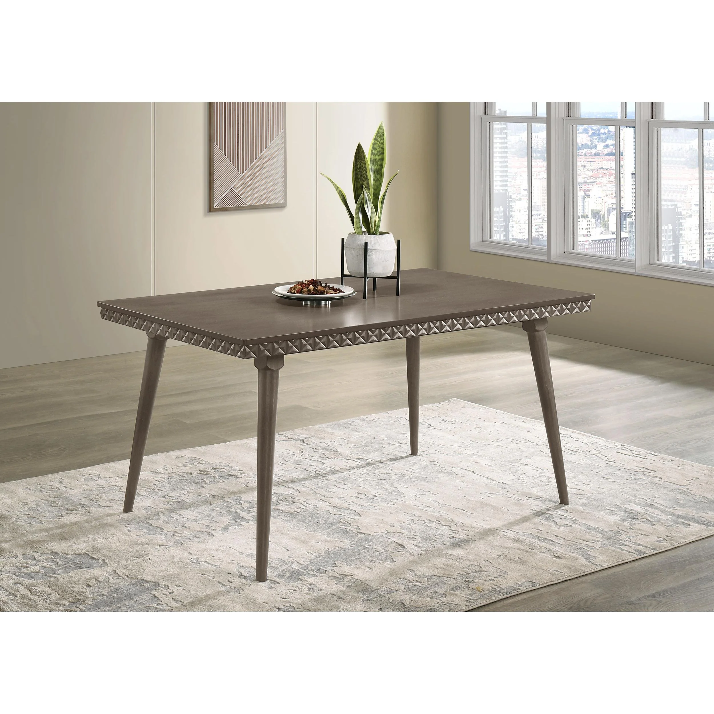 Coaster Furniture Onslow 108621 59-inch Rectangular Wood Dining Table - Dark Brown - Image 2