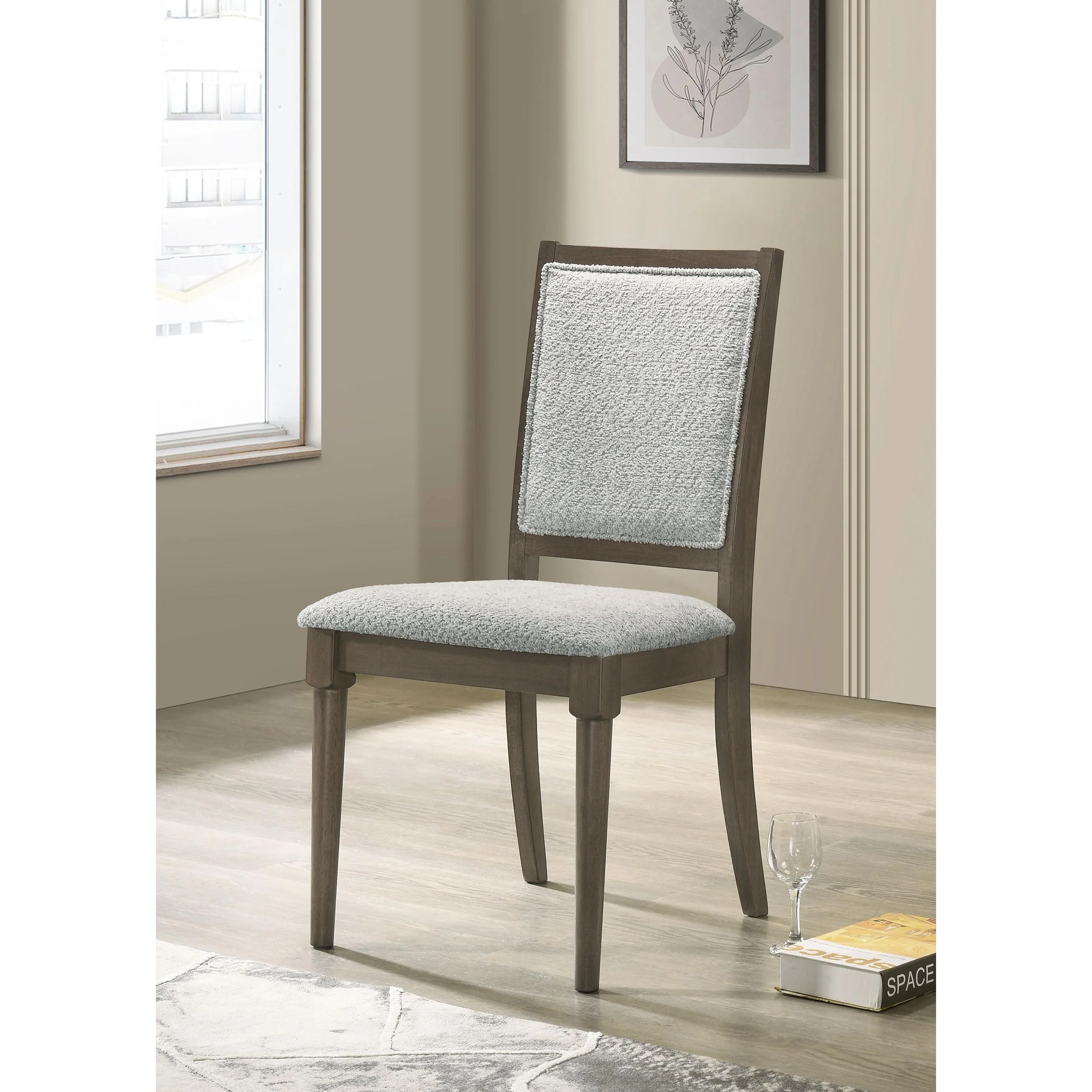 Coaster Furniture Onslow 108622 Upholstered Dining Side Chair - Dark Brown - Image 2