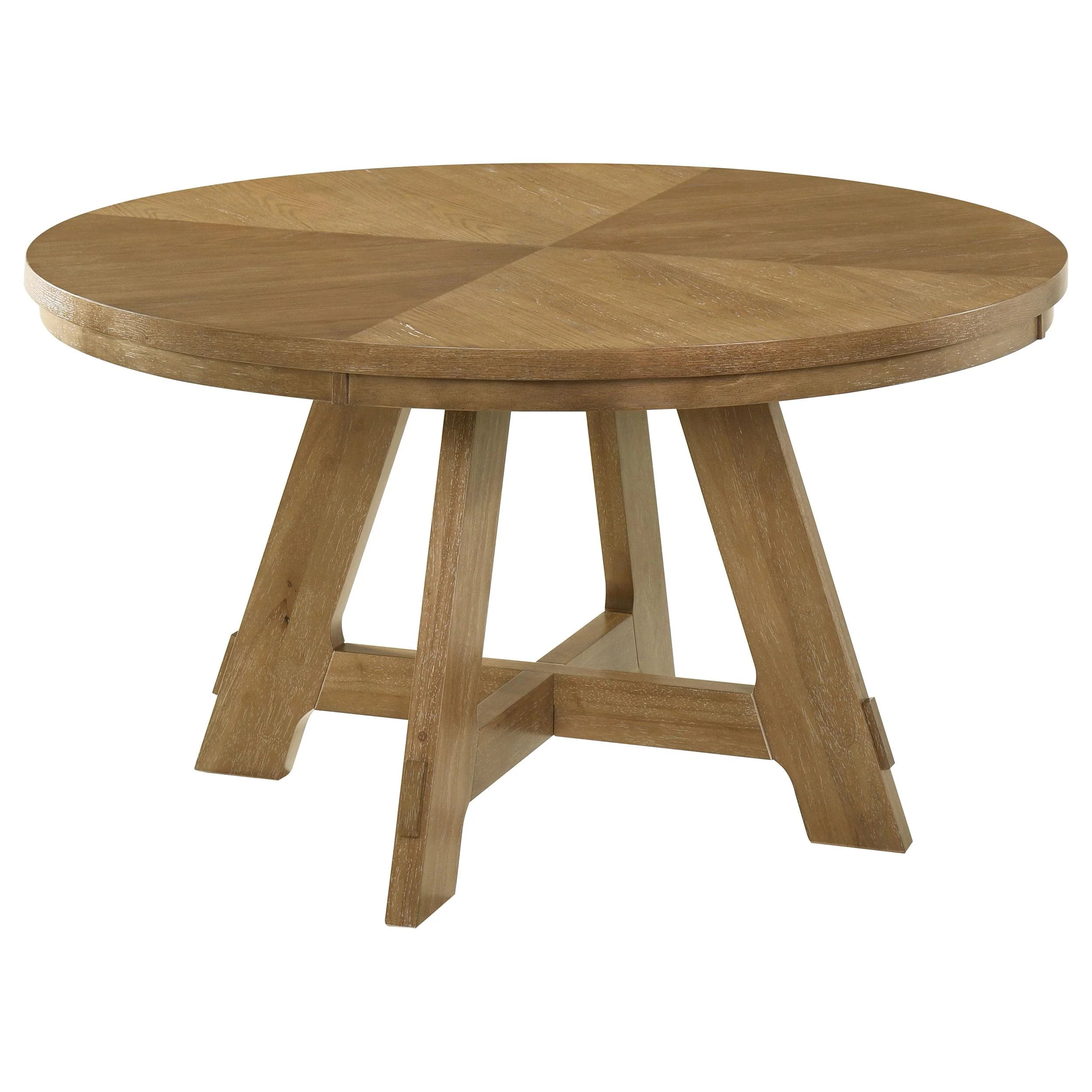 Coaster Furniture Danvers 109150 Round 54-inch Wood Dining Table – Brown Oak
