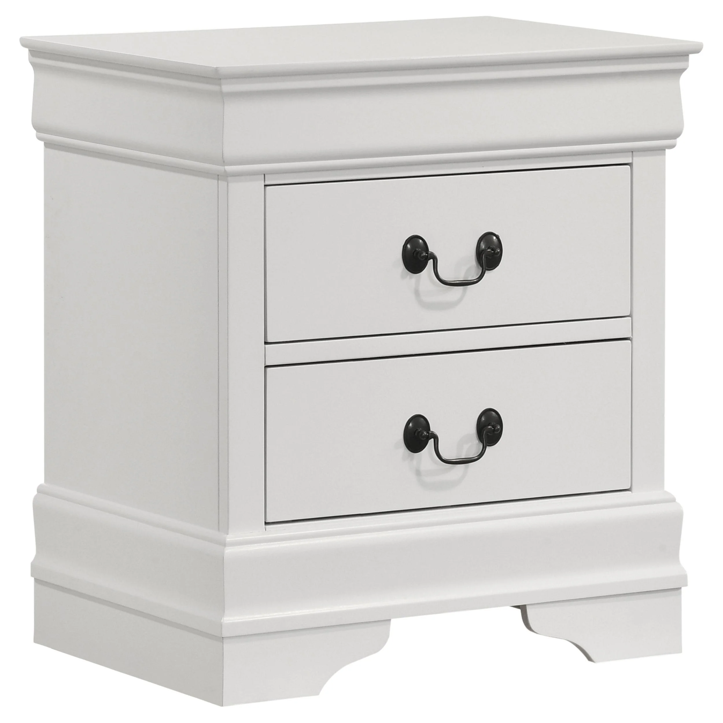 Coaster Furniture Louis Philippe 202442 2-Drawer Nightstand Bedside Table – White