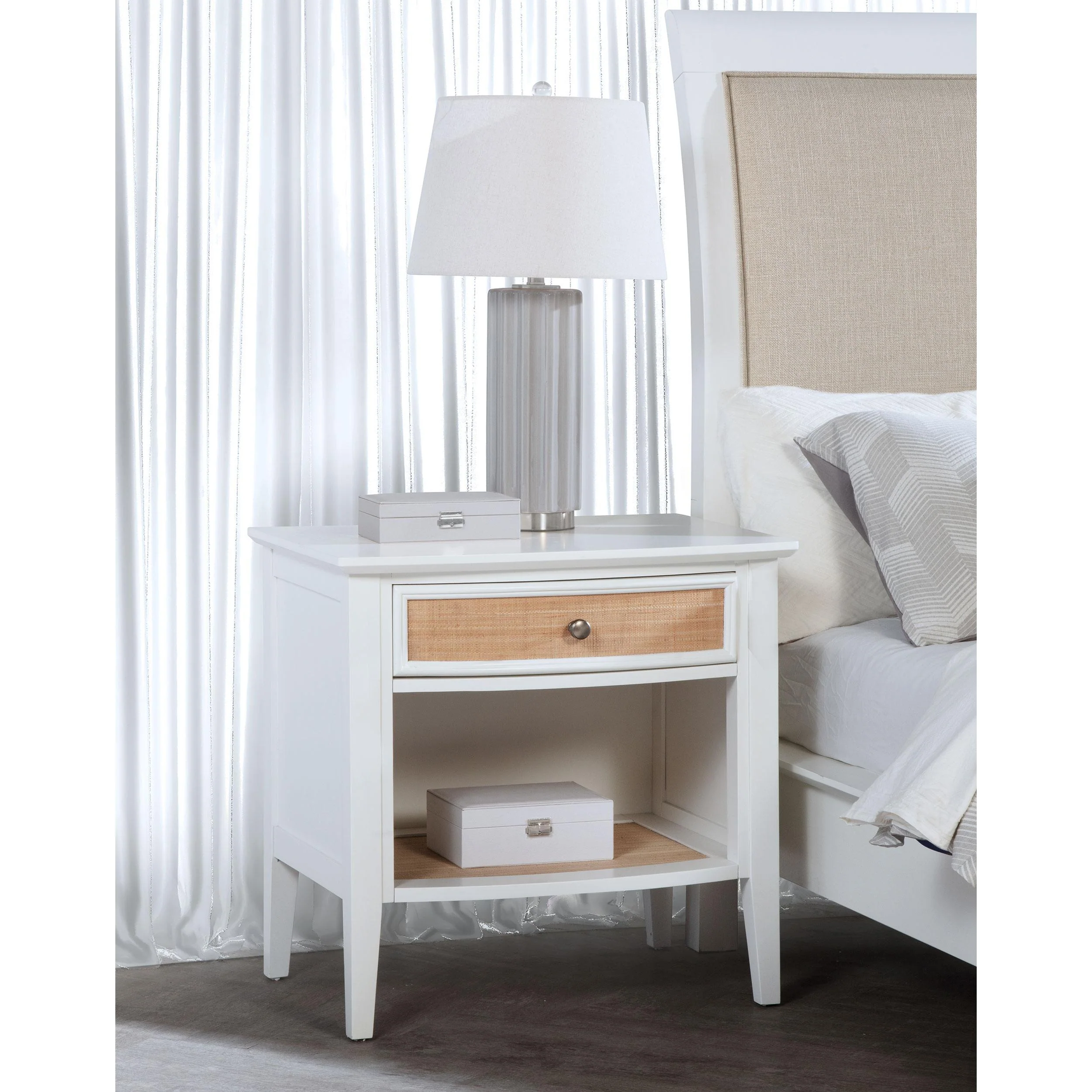 Coaster Furniture Bexhill 223472 1-Drawer Nightstand Bedside Table - White - Image 2