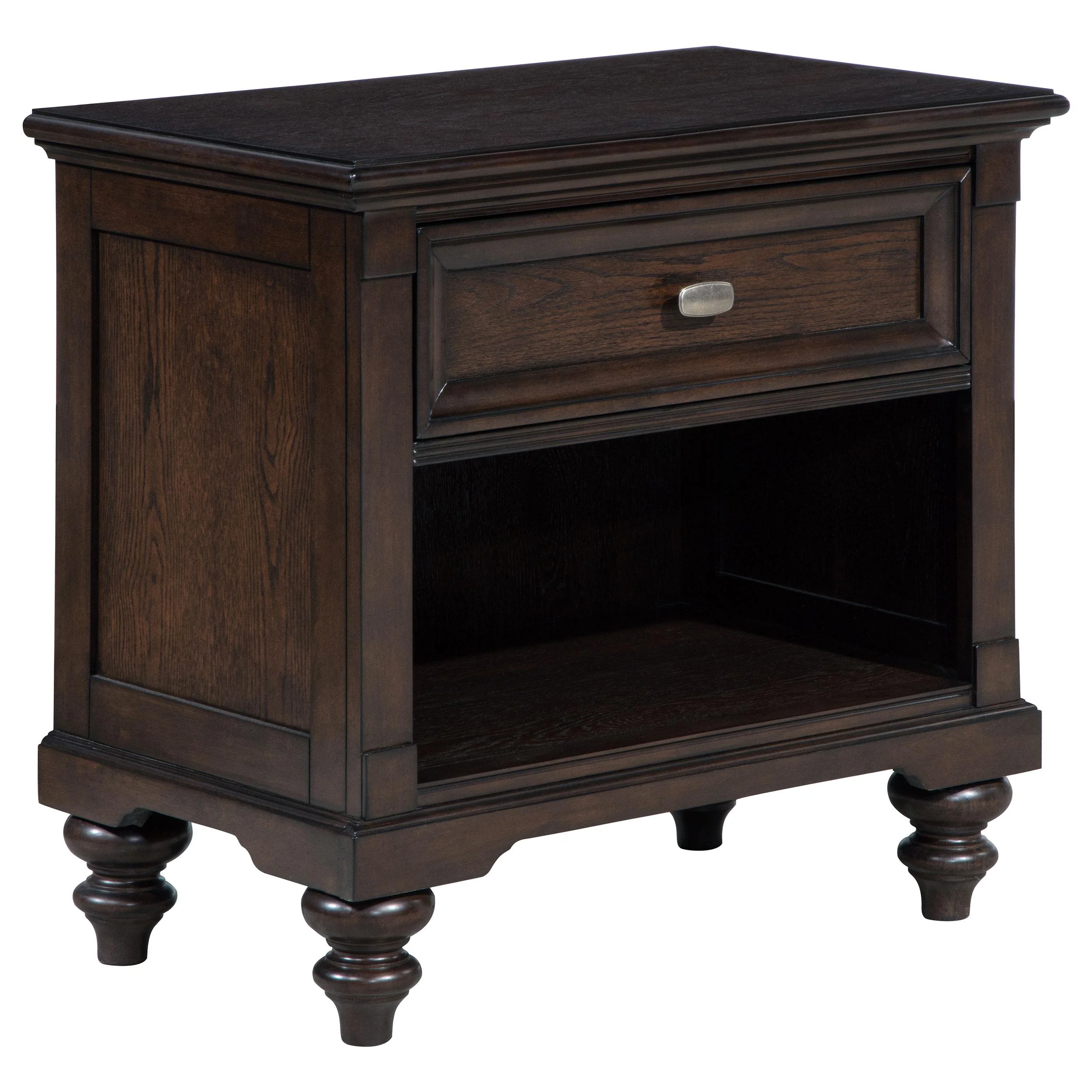 Coaster Furniture Andover 223632 1-Drawer Nightstand Bedside Table – Dark Oak