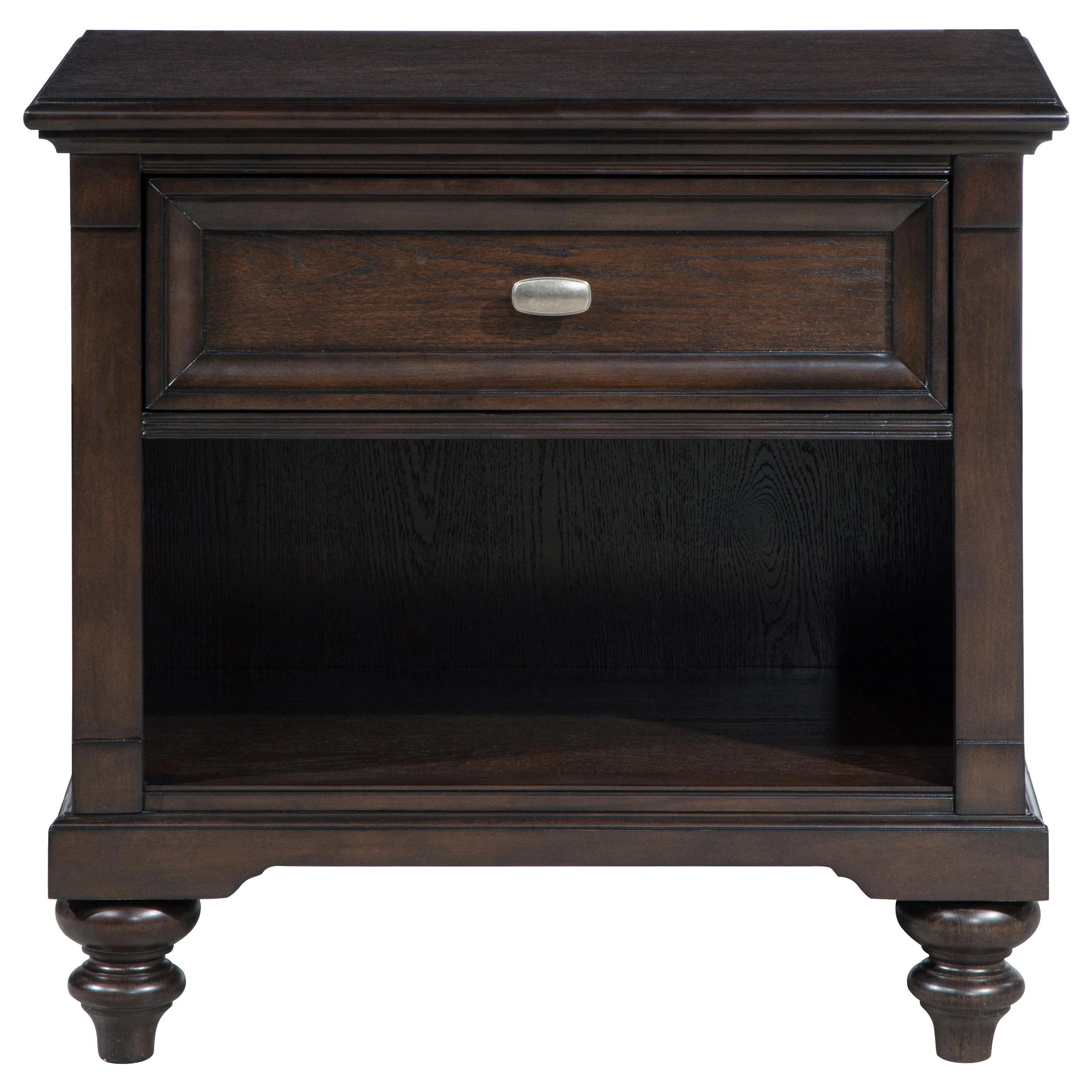 Coaster Furniture Andover 223632 1-Drawer Nightstand Bedside Table - Dark Oak - Image 3