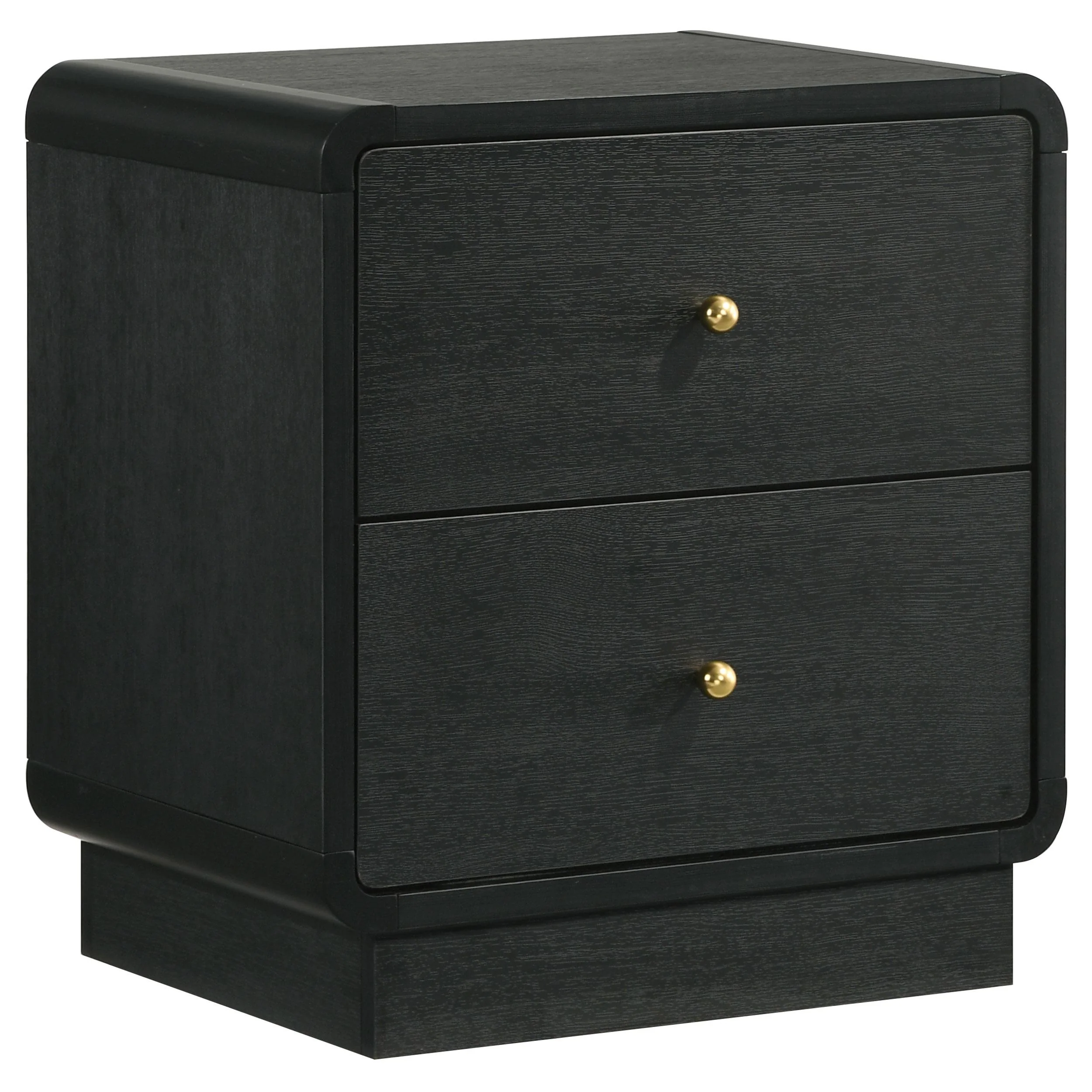 Coaster Furniture Cavelle 223662 2-Drawer Nightstand Bedside Table - Black - Image 1