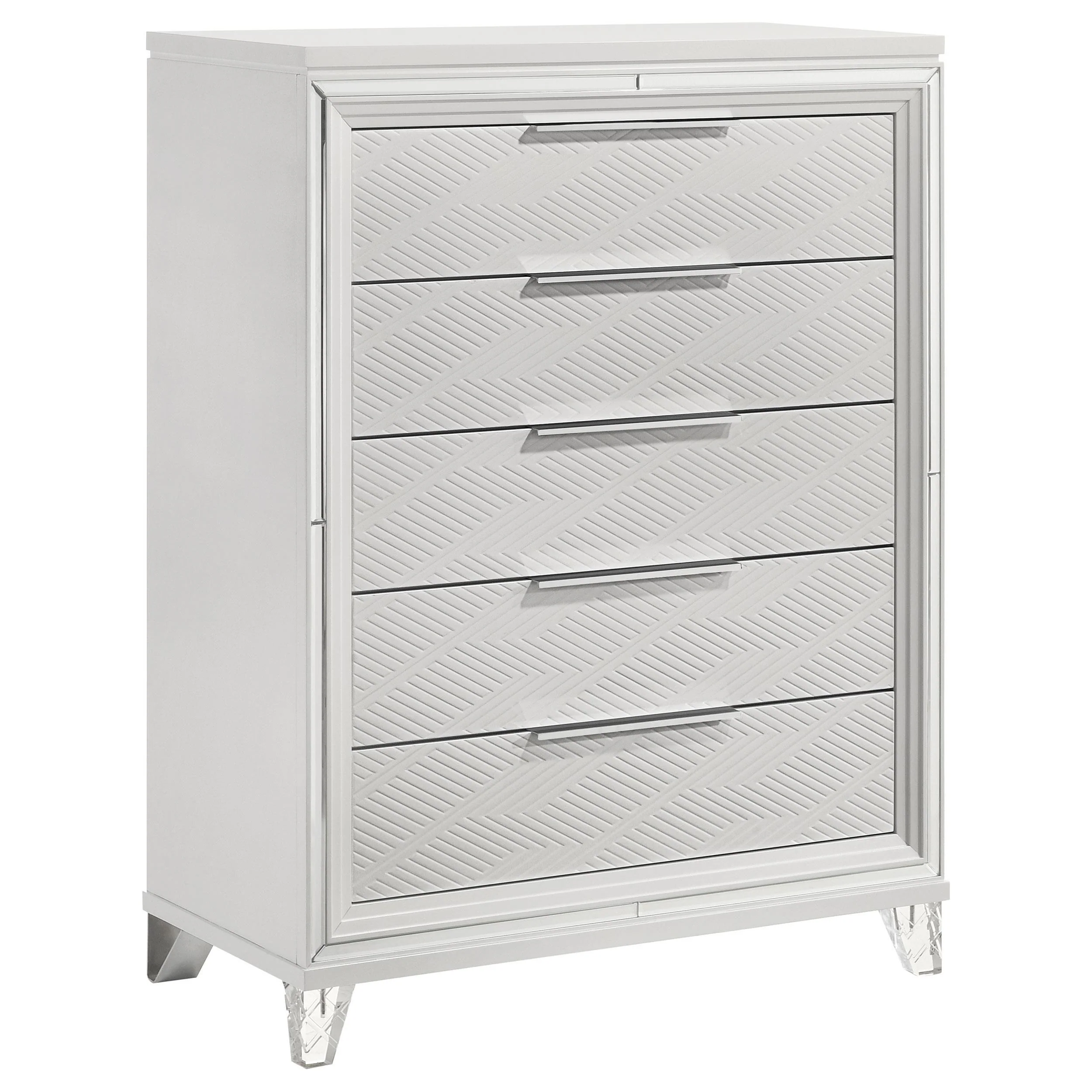 Coaster Furniture Marmore 224965 5-Drawer Bedroom Chest of Drawers – White