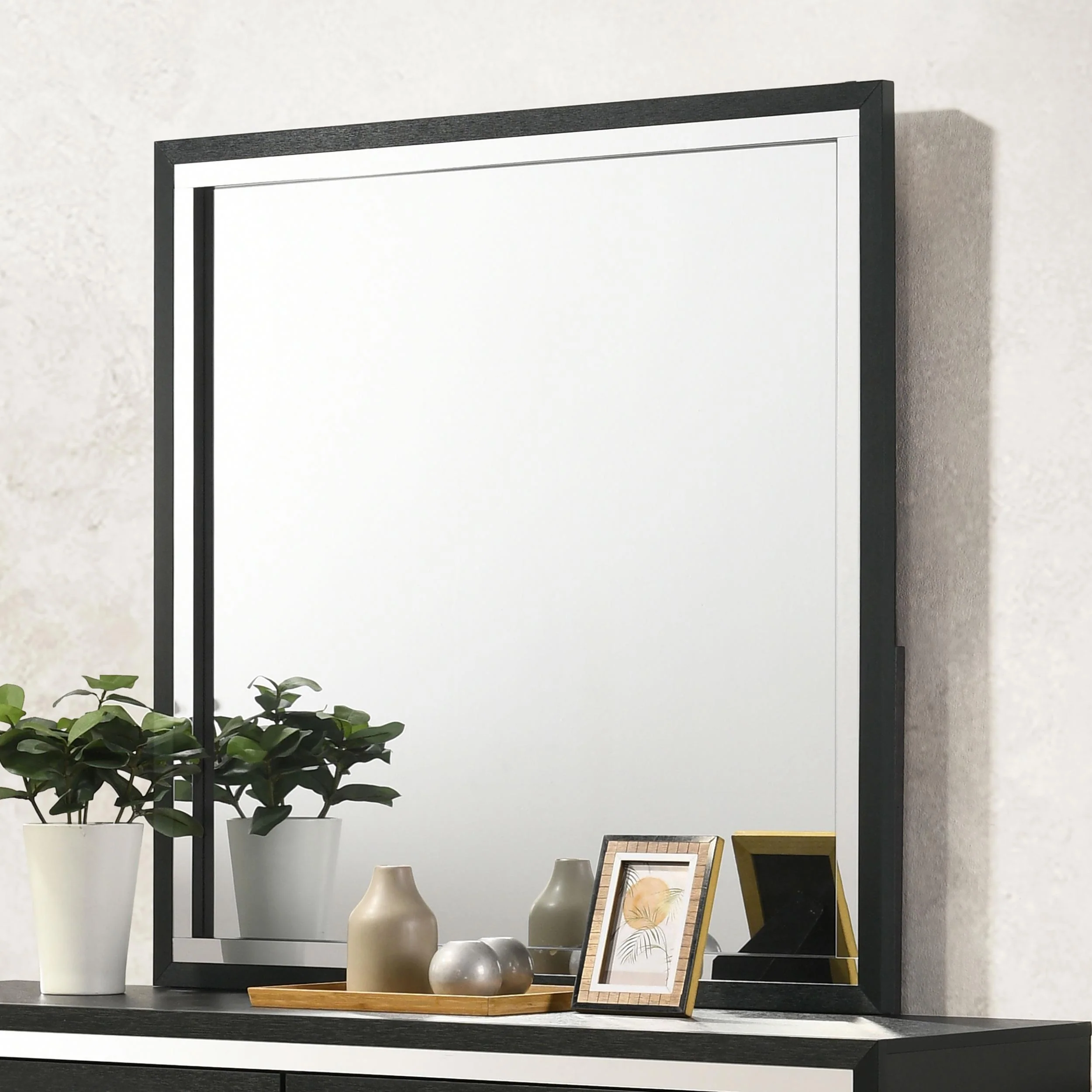 Coaster Furniture Lucia 224994 Dresser Mirror - Black - Image 2