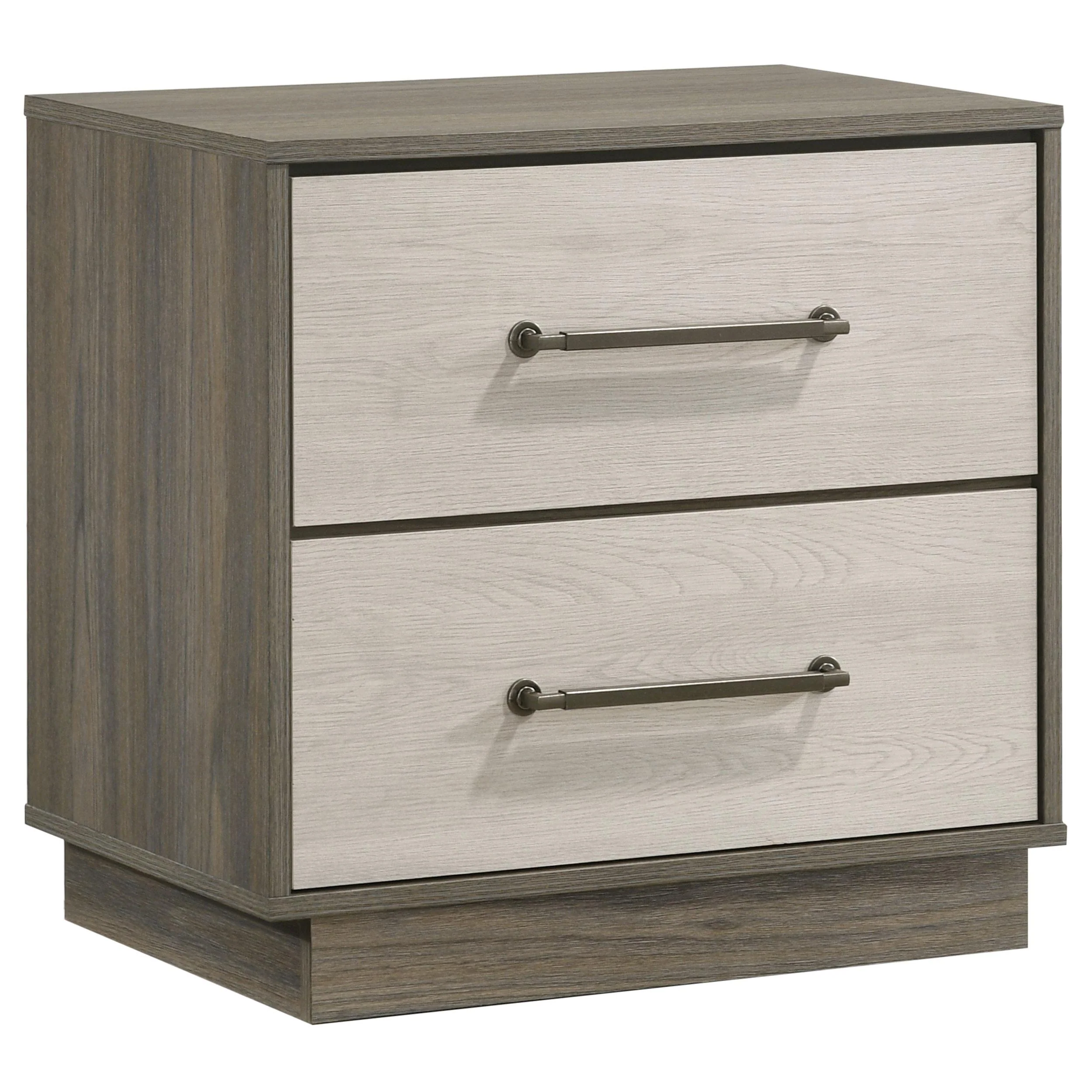 Coaster Furniture Fenwick 224982 2-Drawer Nightstand Bedside Table – Grey Oak