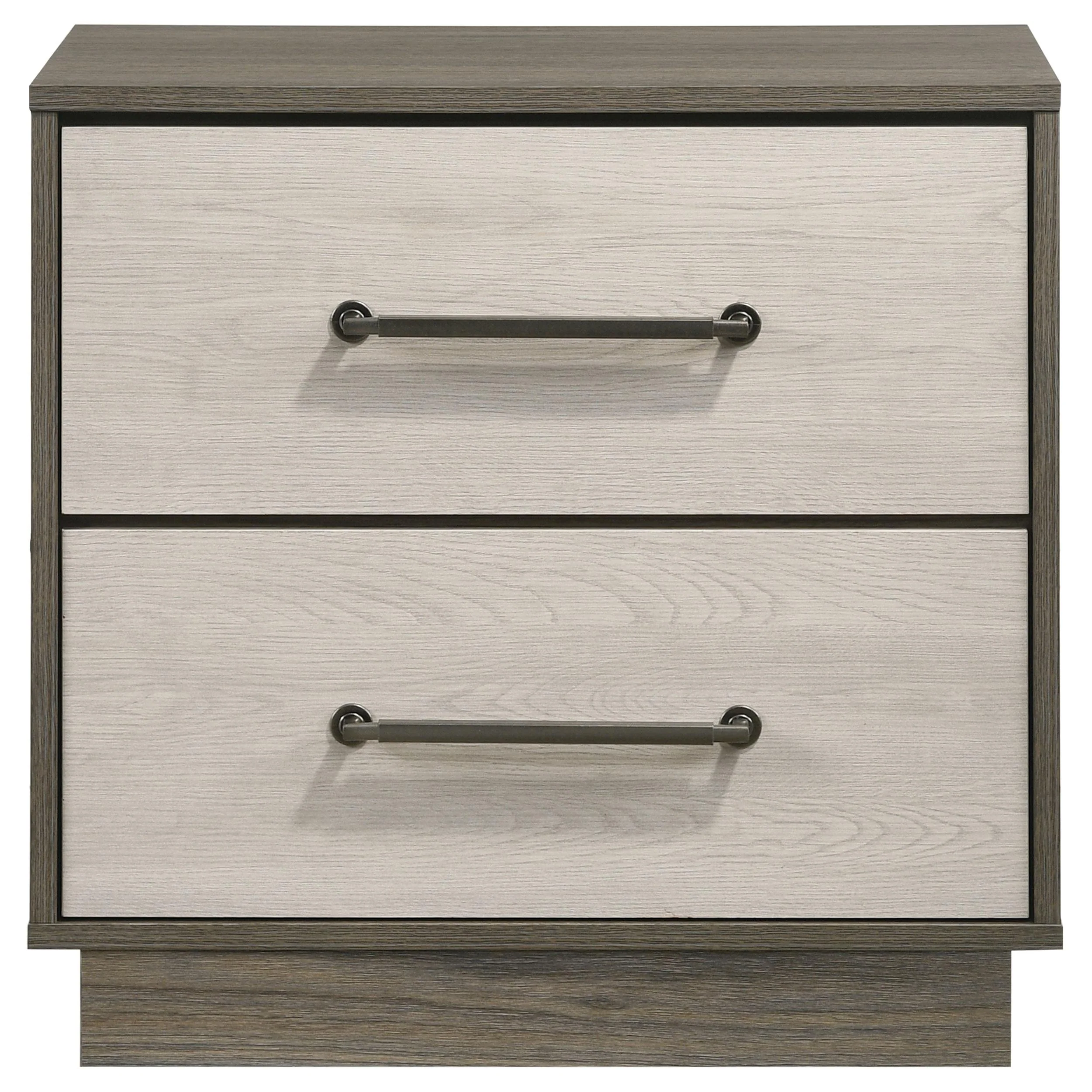 Coaster Furniture Fenwick 224982 2-Drawer Nightstand Bedside Table - Grey Oak - Image 3
