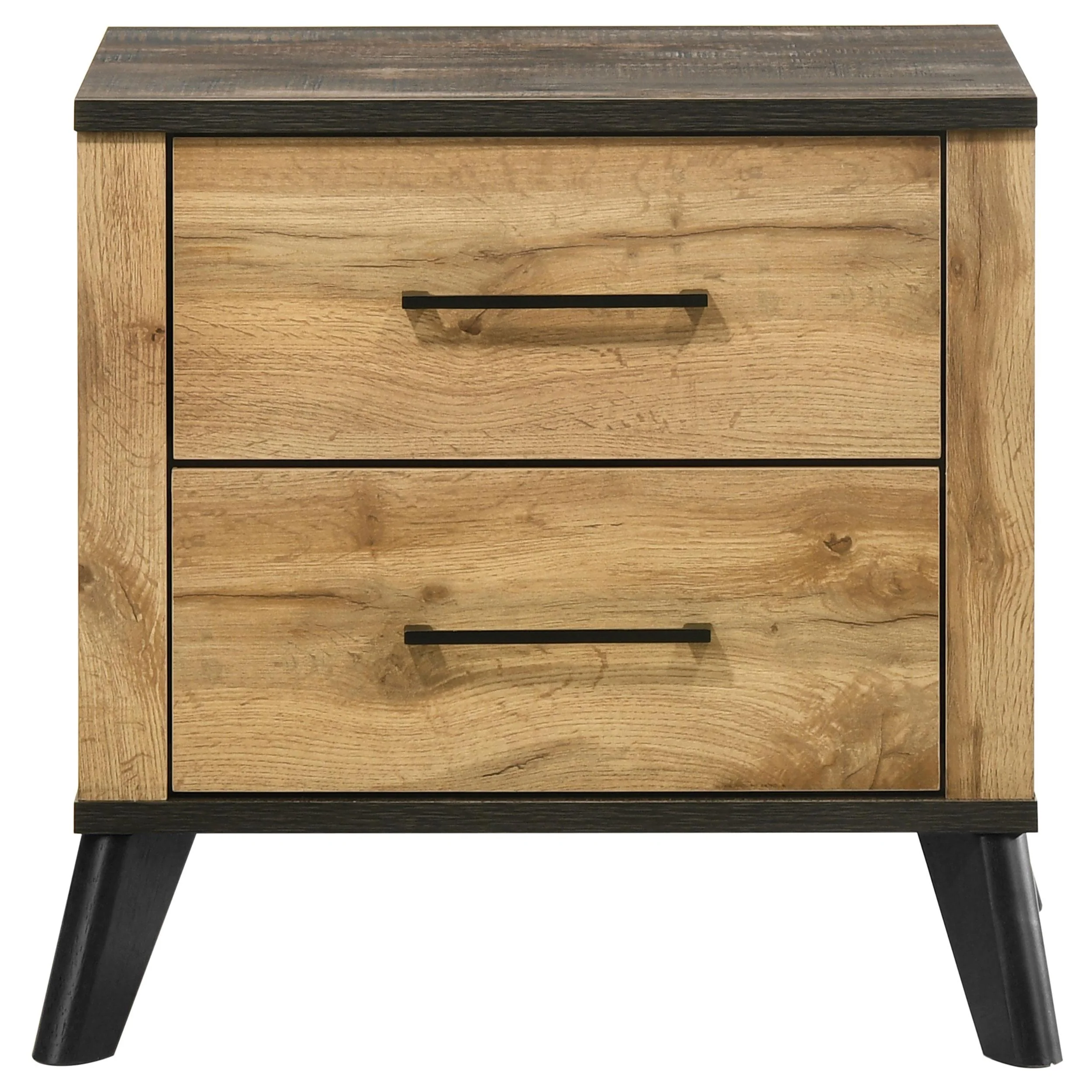 Coaster Furniture Kaywood 225002 2-Drawer Nightstand Bedside Table - Natural Pine - Image 3