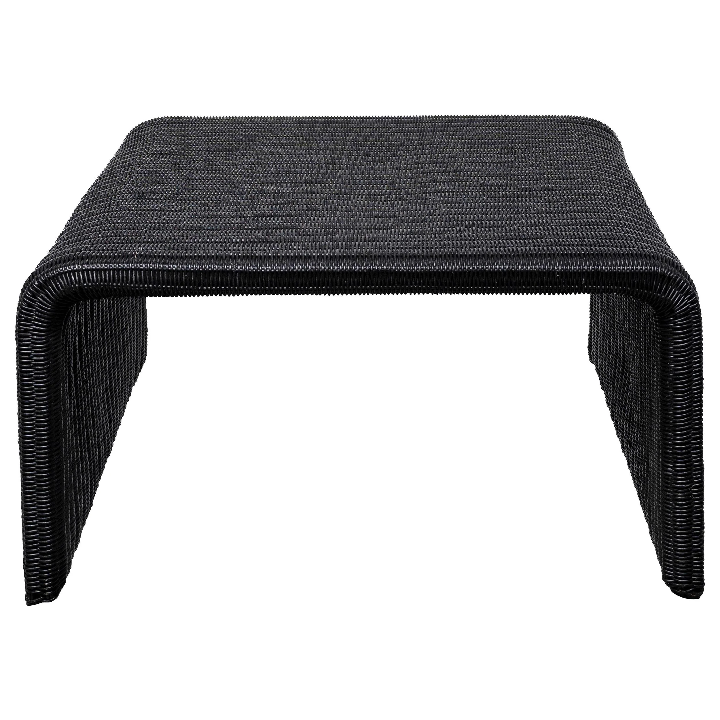 Coaster Furniture Cahya 708518 Woven Rattan Square Coffee Table - Black - Image 3