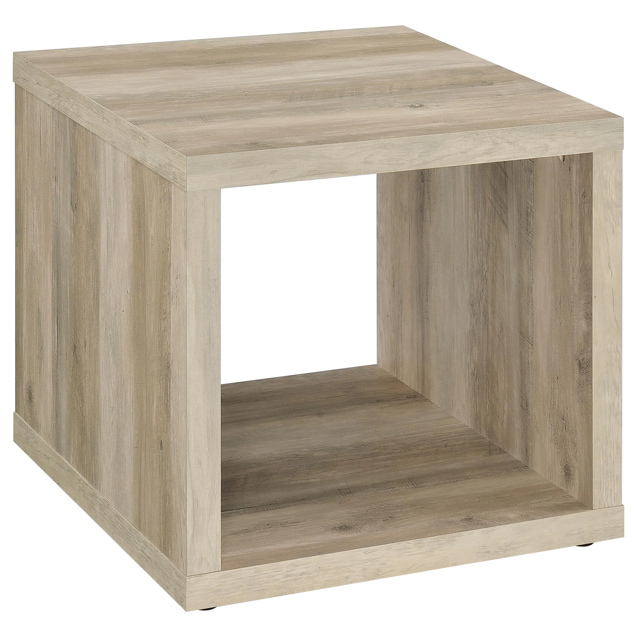 Coaster Furniture Frisco 710517 Square Engineered Wood Side End Table - Distressed Pine - Image 1