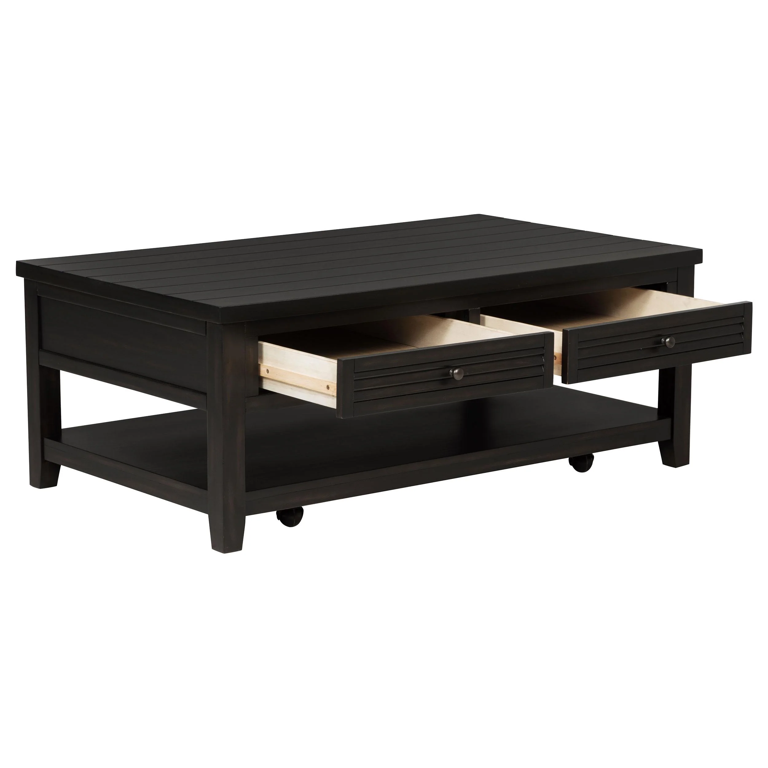 Coaster Furniture Concord 710578 2-Drawer Rectangular Coffee Table - Distressed Java - Image 3