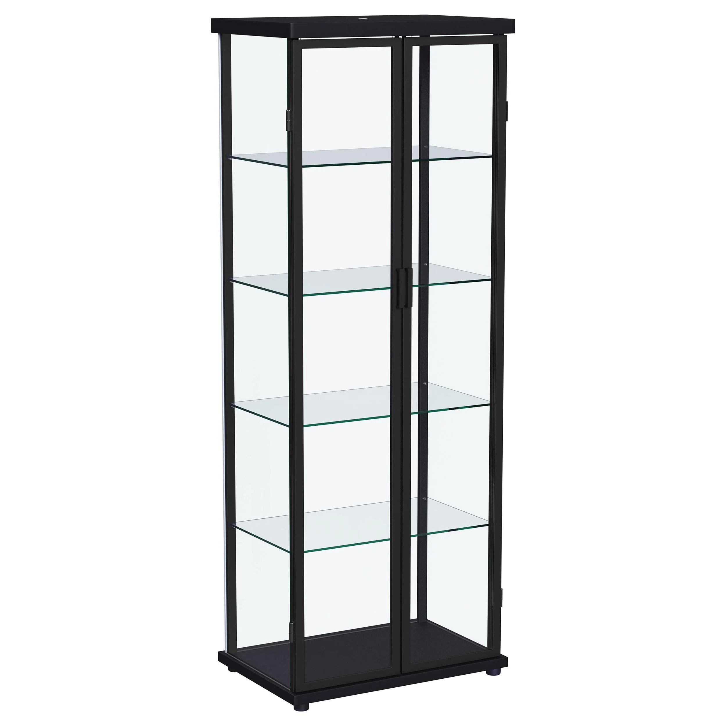Coaster Furniture Aero 950400 4-shelf Display Curio Cabinet with LED Lighting - Black - Image 1