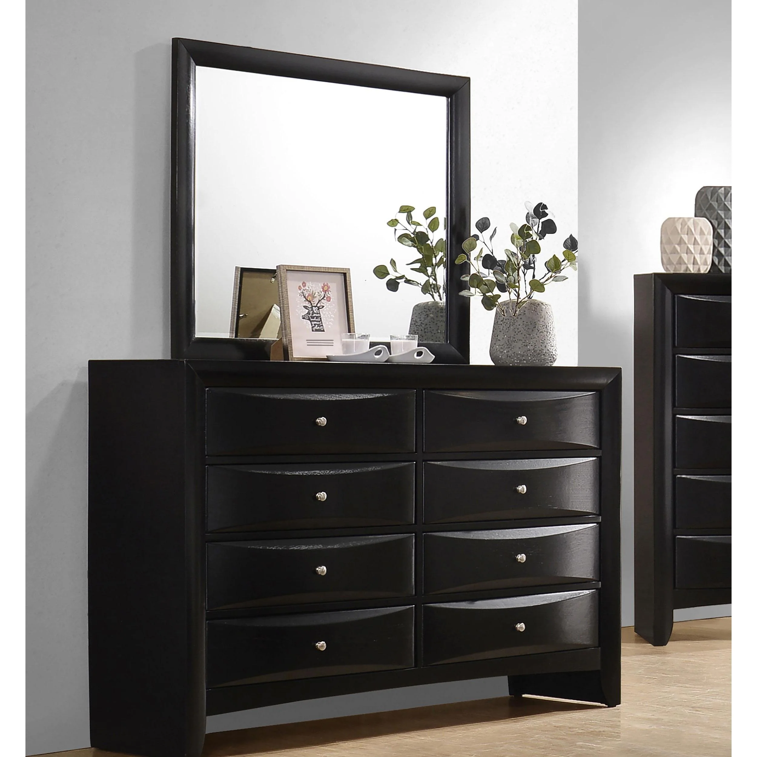 Coaster Furniture Briana 200703M 8-Drawer Dresser with Mirror - Black - Image 2