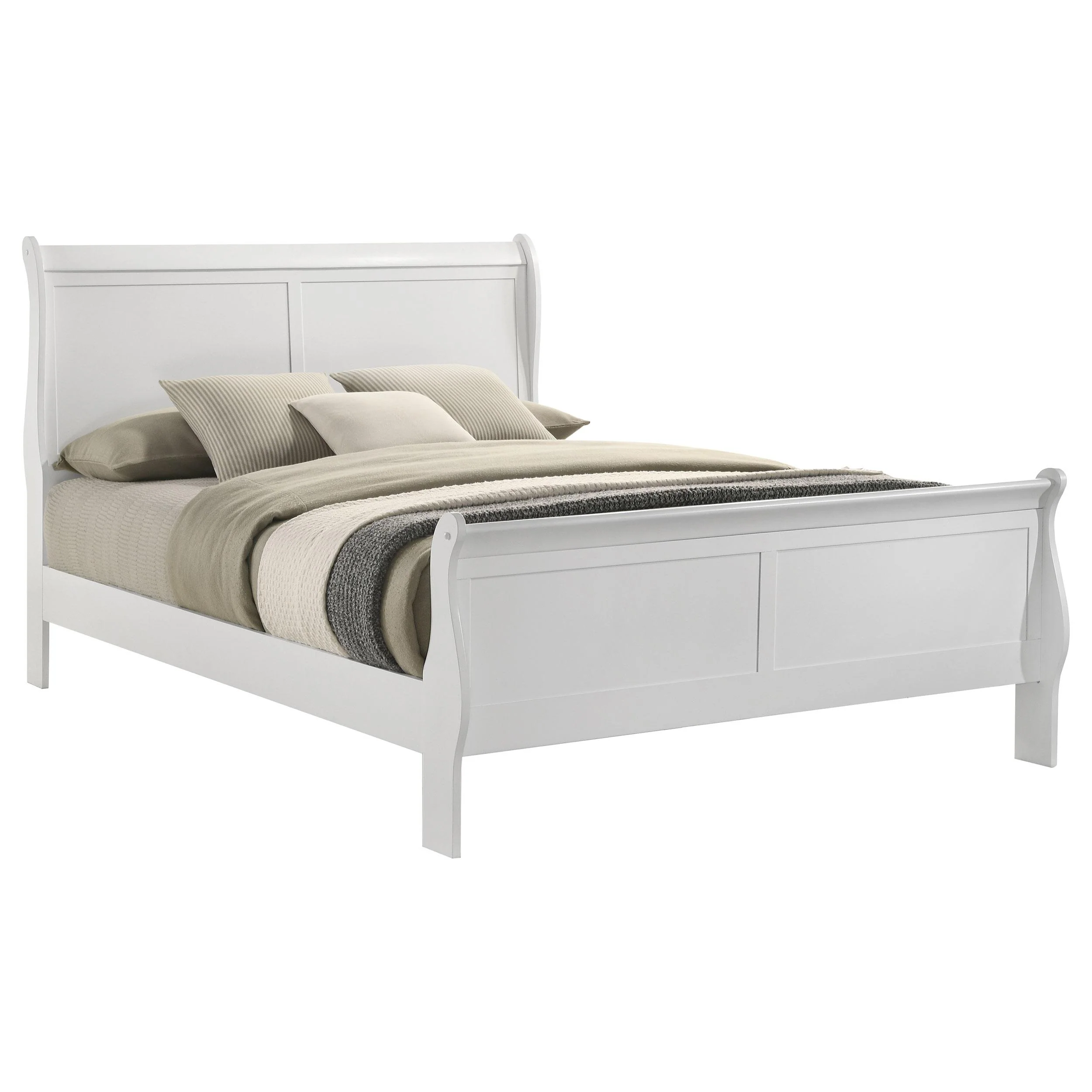 Coaster Furniture Louis Philippe 202441F 47-inch Full Sleigh Panel Bed - White - Image 3