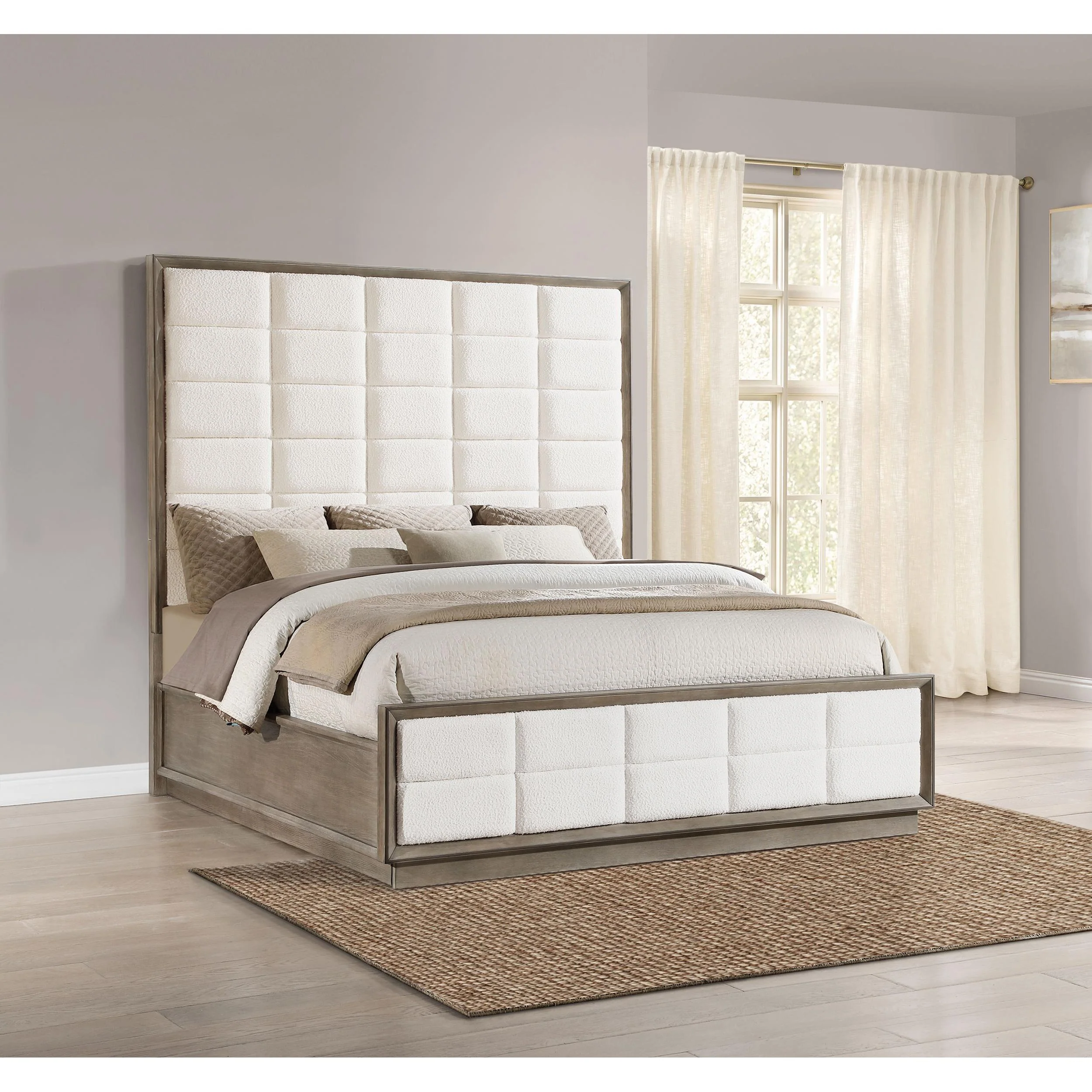 Coaster Furniture Durango 223271KE 80-inch Eastern King Panel Bed - Taupe Oak - Image 2