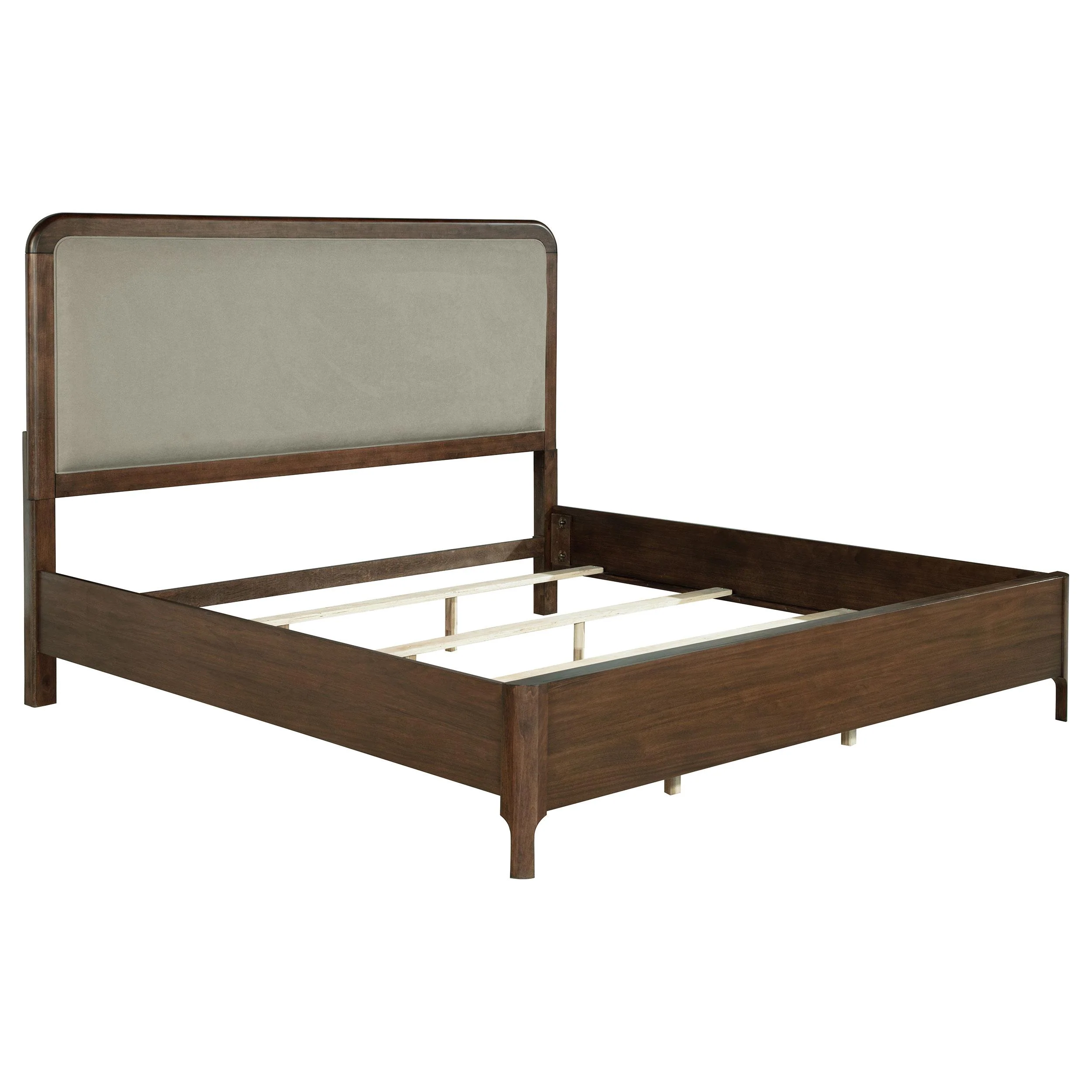 Coaster Furniture Maderia 223321Q 57-inch Upholstered Queen Panel Bed - Walnut - Image 1