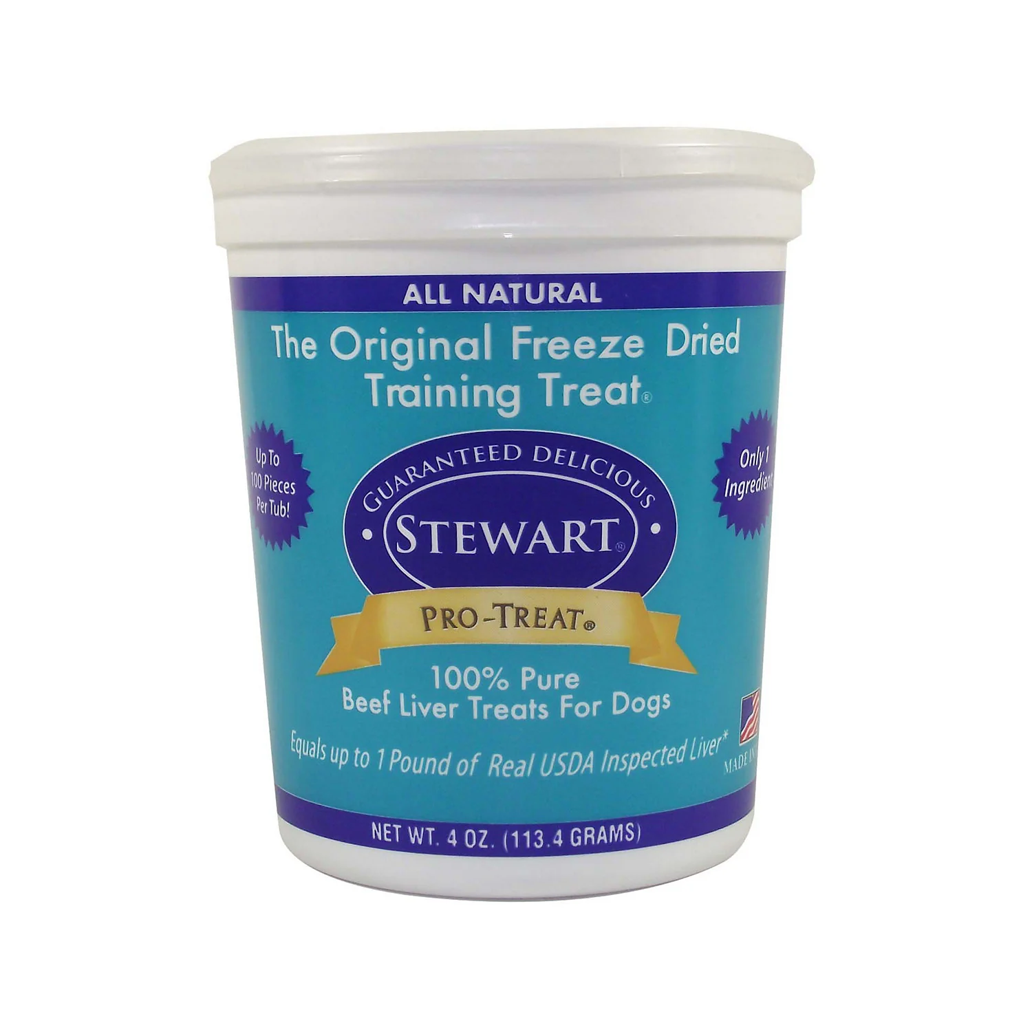 Stewart Pro Freeze Dried Dog Treat Beef Liver 4oz - Image 1