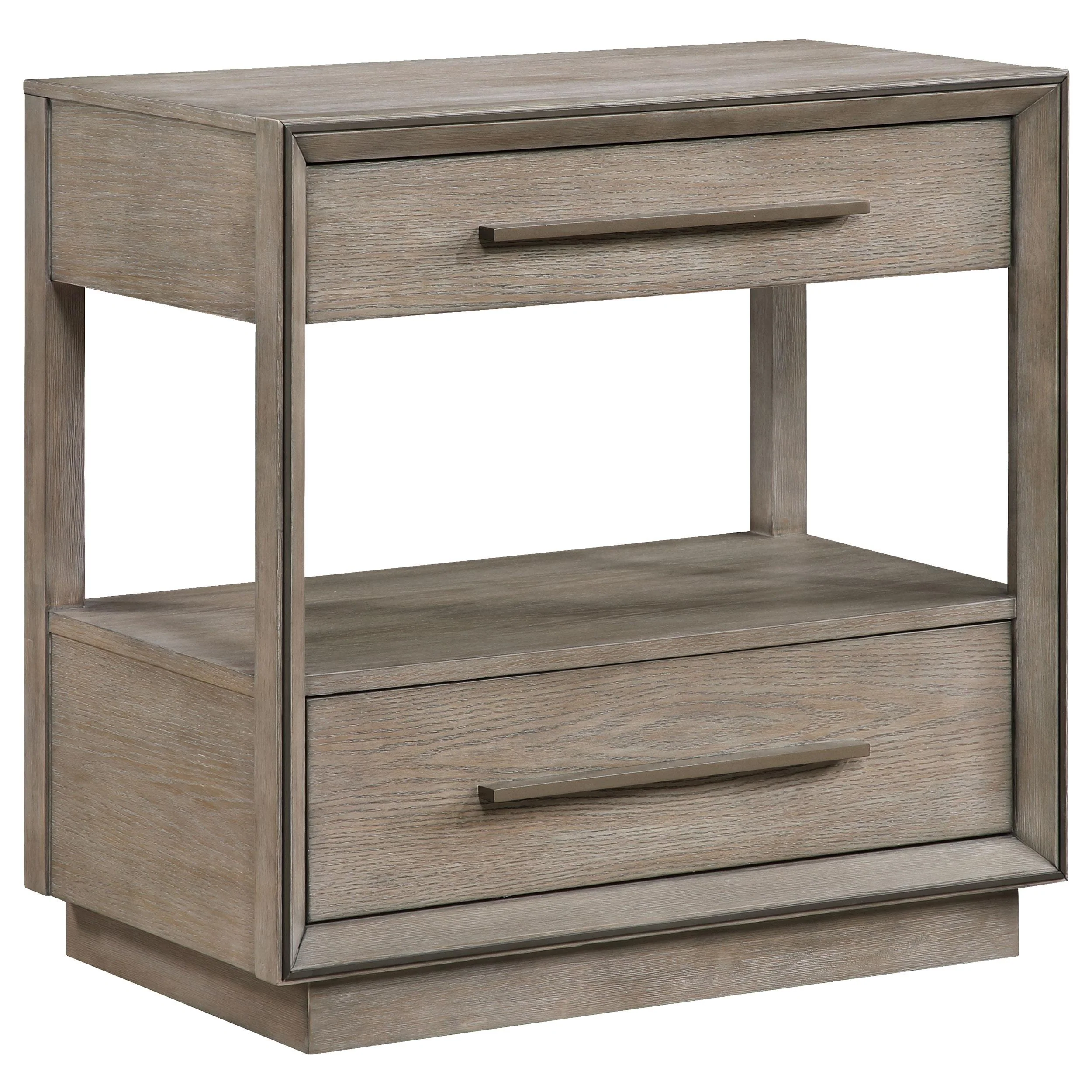 Coaster Furniture Durango 223272 2-Drawer Nightstand Bedside Table - Taupe Oak - Image 1