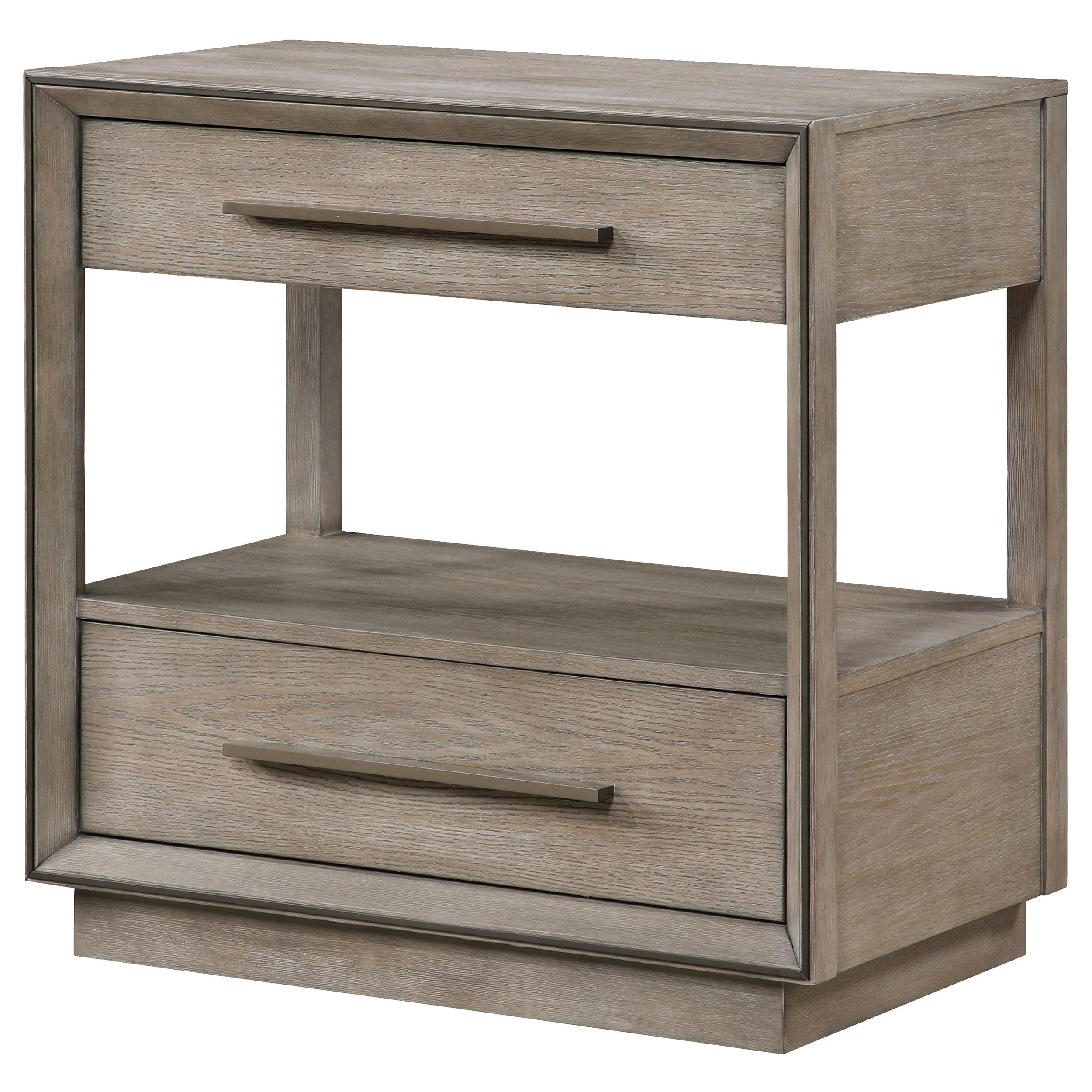 Coaster Furniture Durango 223272 2-Drawer Nightstand Bedside Table - Taupe Oak - Image 3