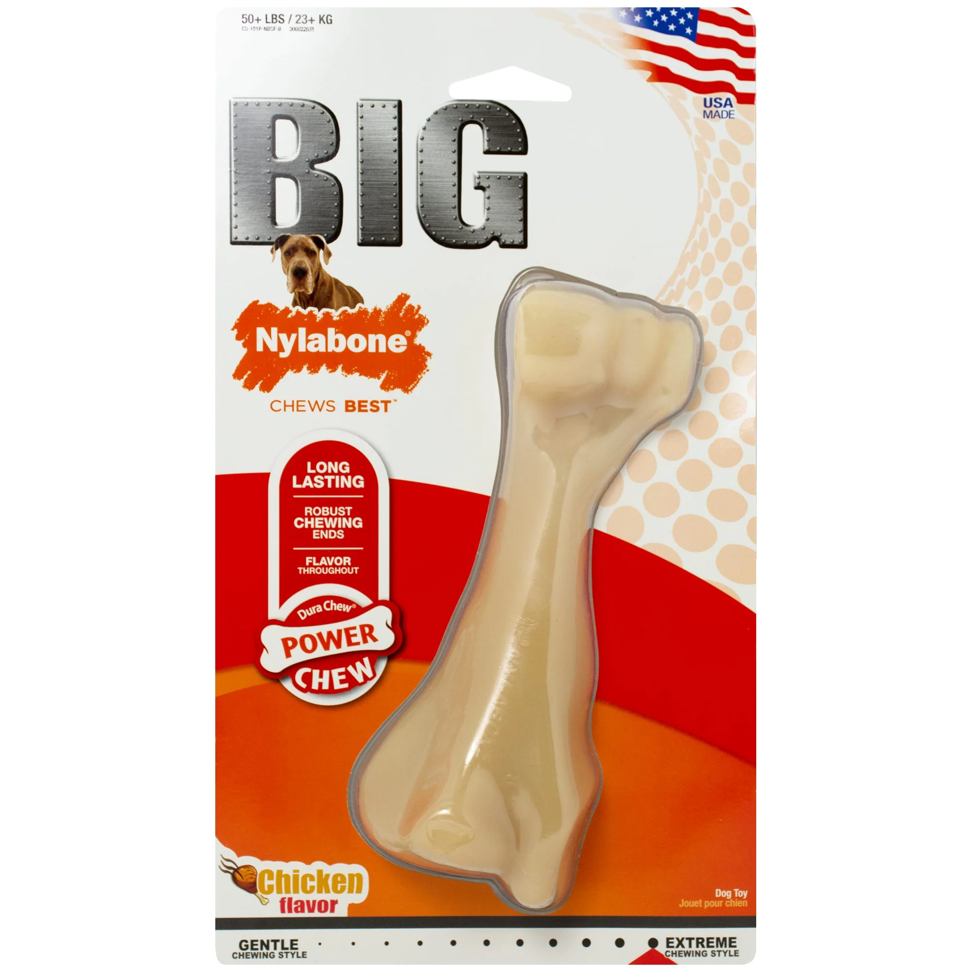 Nylabone Power Chew Knuckle Bone Big Dog Chew Toy Knuckle Chicken XX-Large/Monster - Image 1