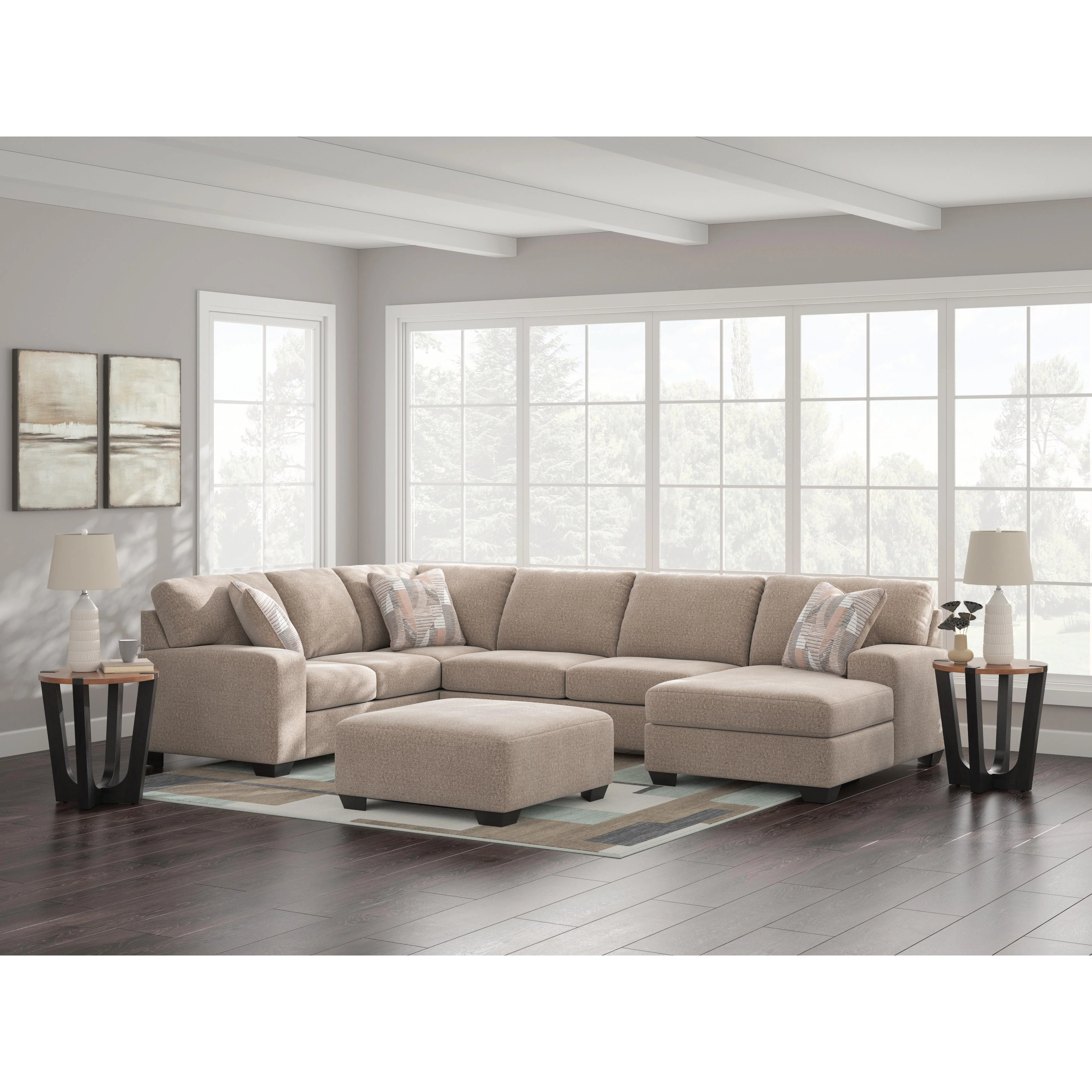 Benchcraft Newellen 48404S2 3 pc Sectional with Chaise - Image 3