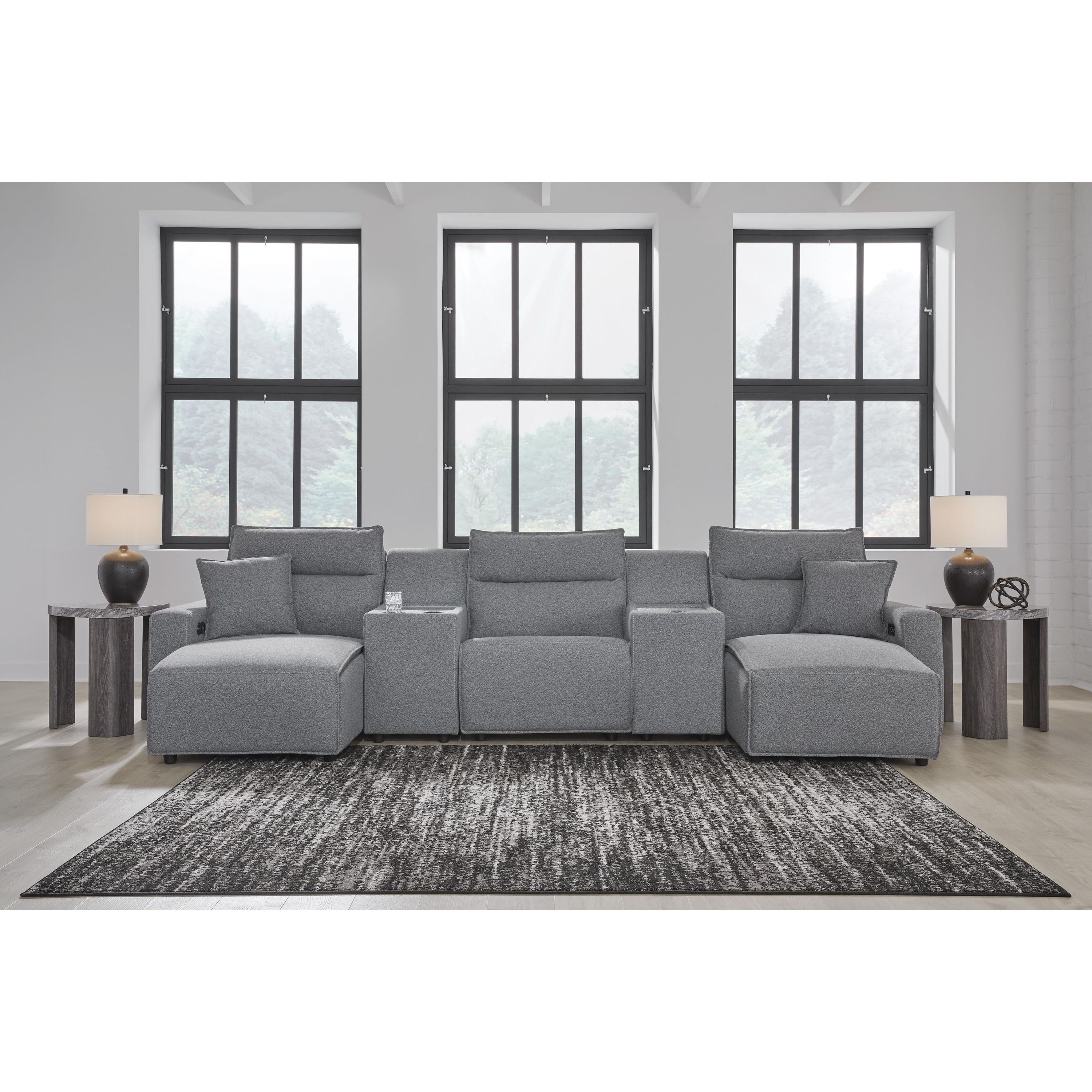 Signature Design by Ashley Modmax 65906S41 5 pc Reclining Sectional with Double Chaise and Storage Consoles - Image 1