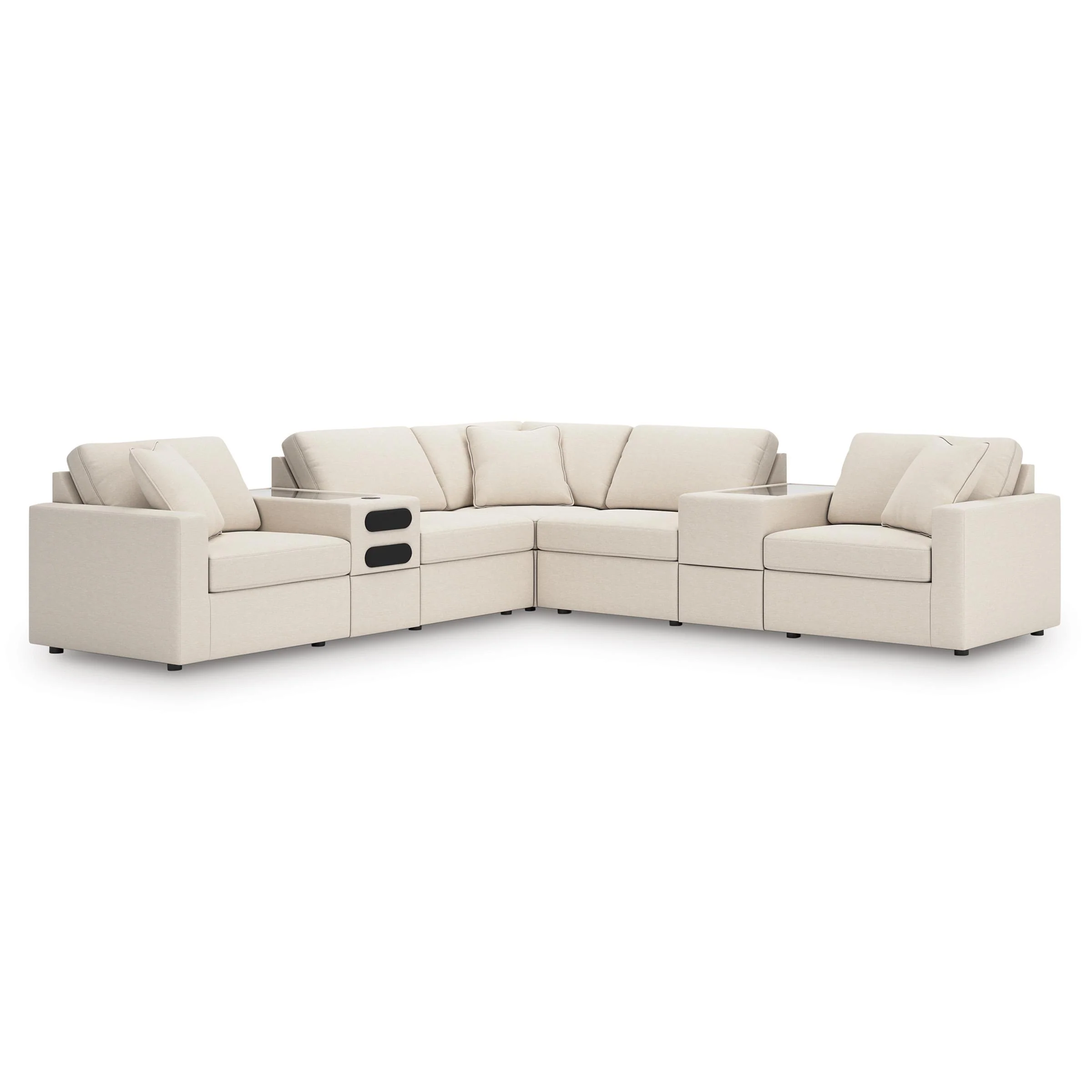 Signature Design by Ashley Modmax 92103S69 7 pc Balanced Sectional with Audio and Storage Consoles - Image 1