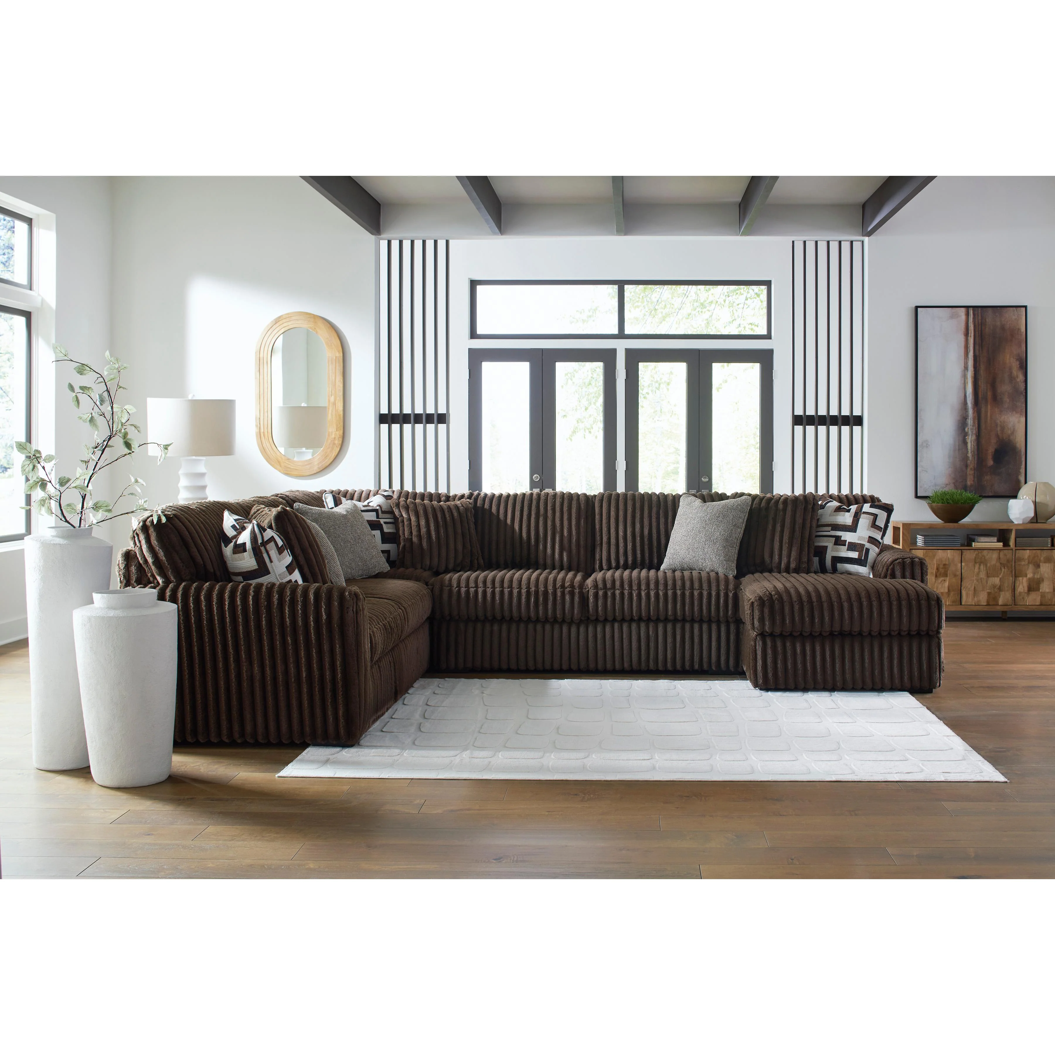 Signature Design by Ashley Midnight-Madness 98104S3 4 pc Sectional with Chaise - Image 3