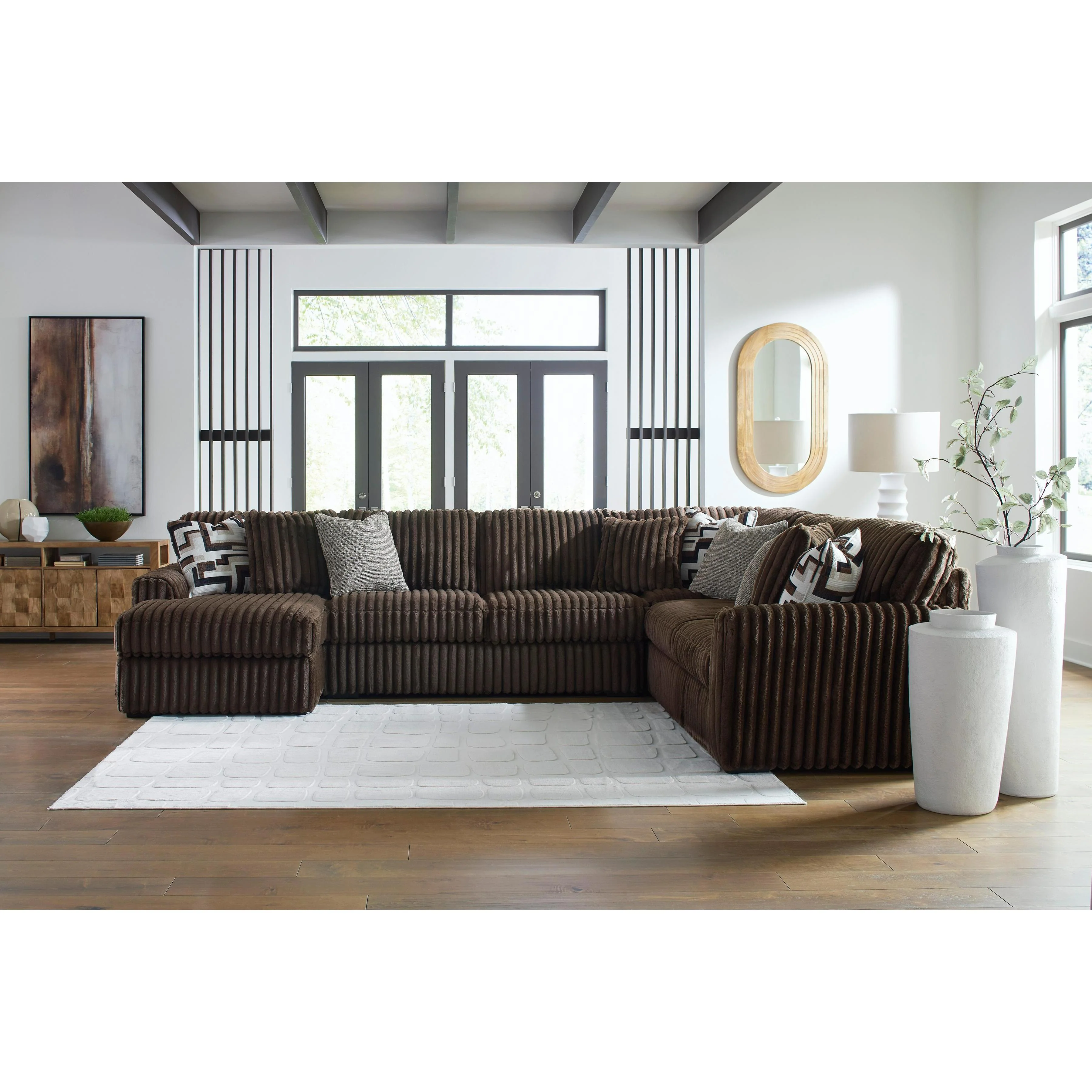 Signature Design by Ashley Midnight-Madness 98104S4 4 pc Sectional with Chaise - Image 3