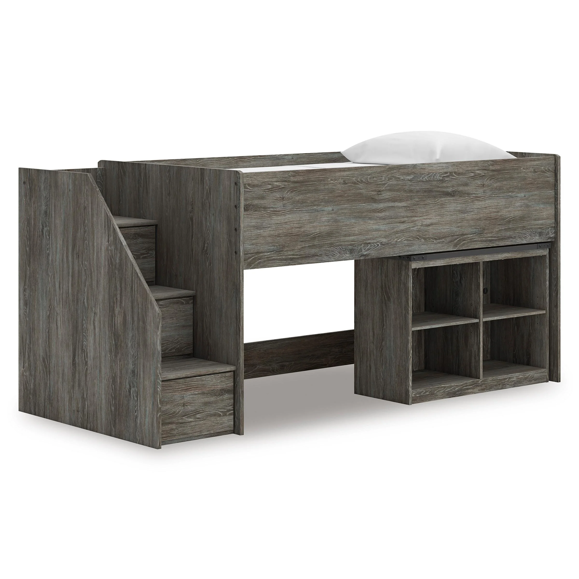 Signature Design by Ashley Frandern B4480B14 Twin Loft Bed with Bookcase Storage