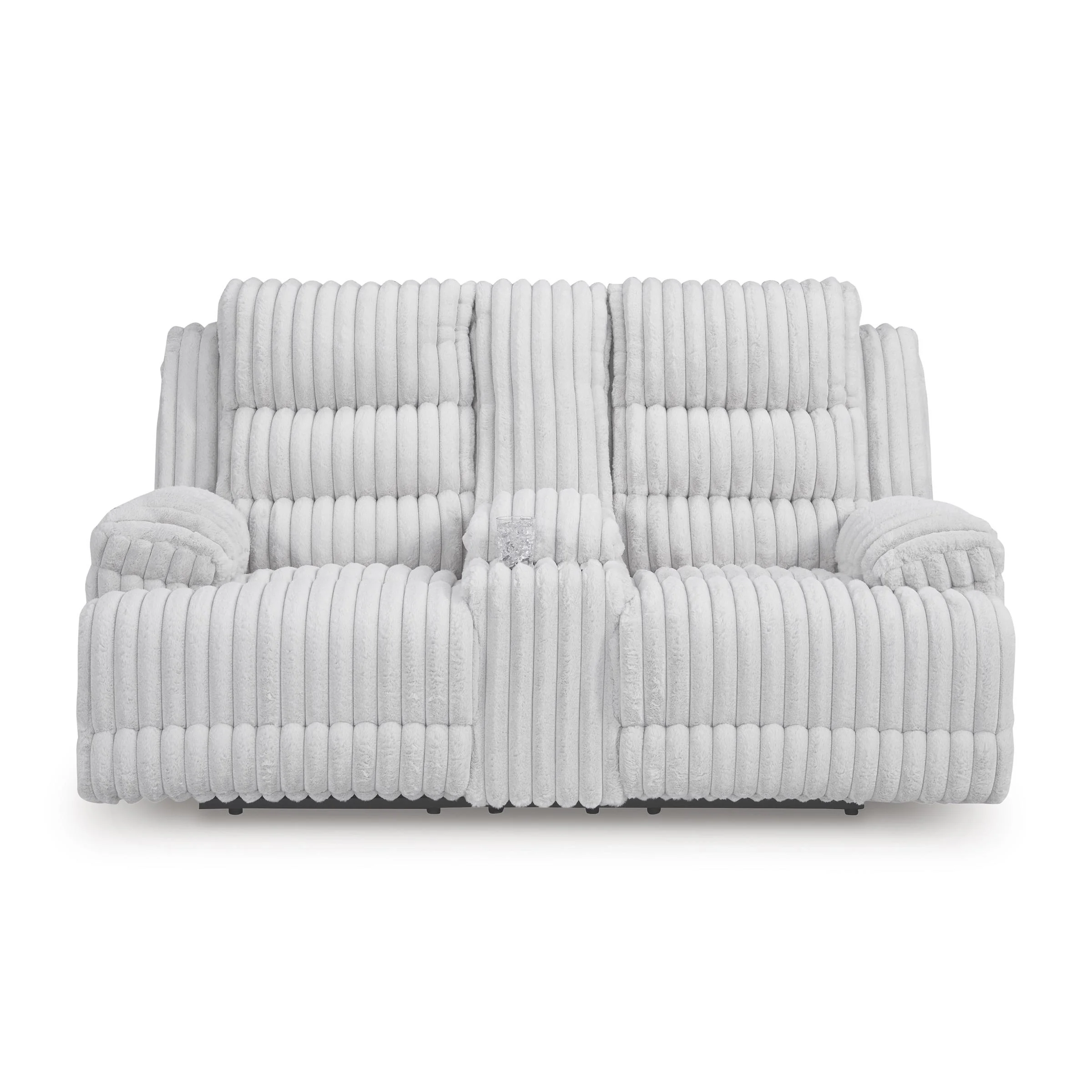 Signature Design by Ashley Rhines Falls PC4280496 Double Reclining Power Loveseat with Console - Image 3