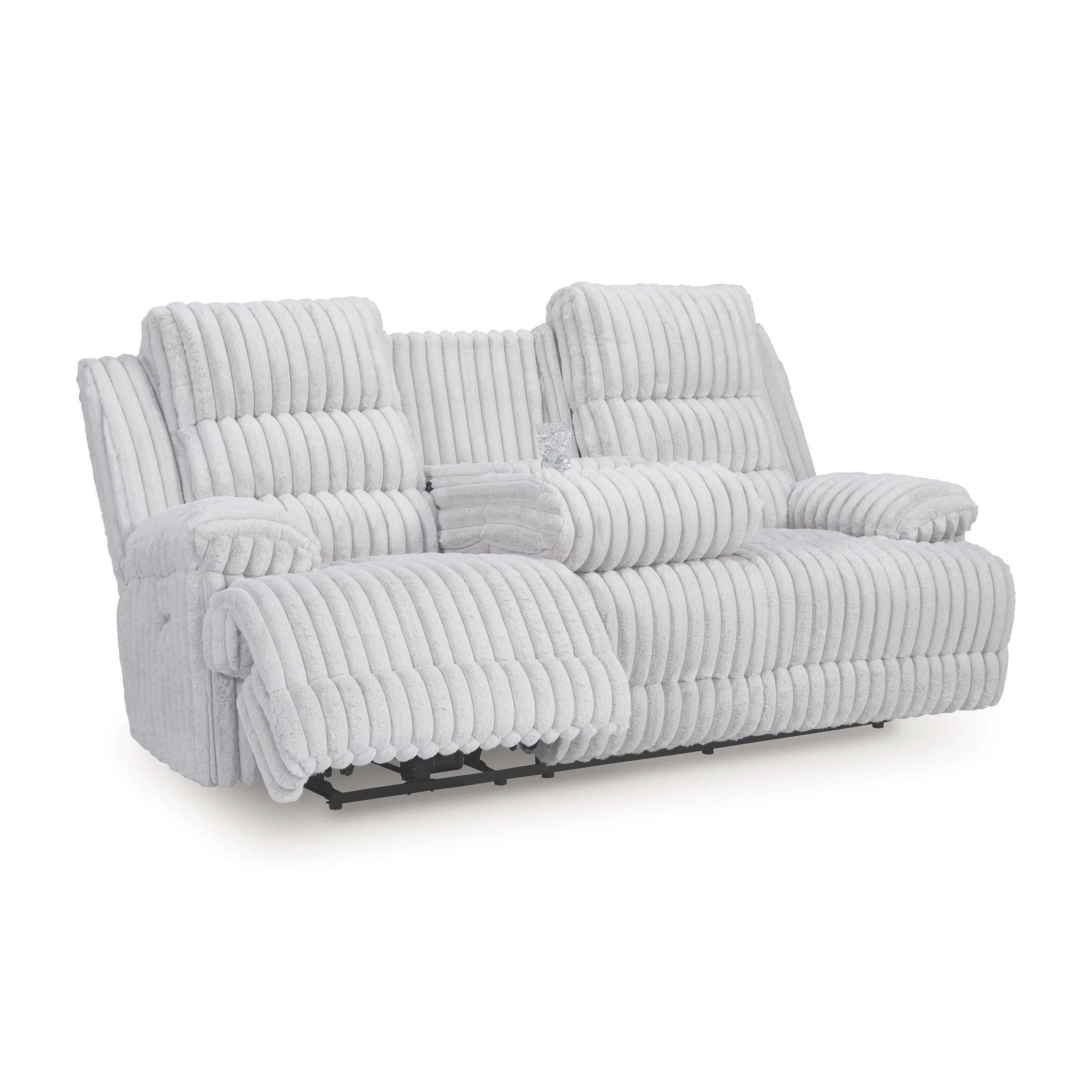 Signature Design by Ashley Rhines Falls PC4280499 Reclining Power Sofa with Drop Down Table
