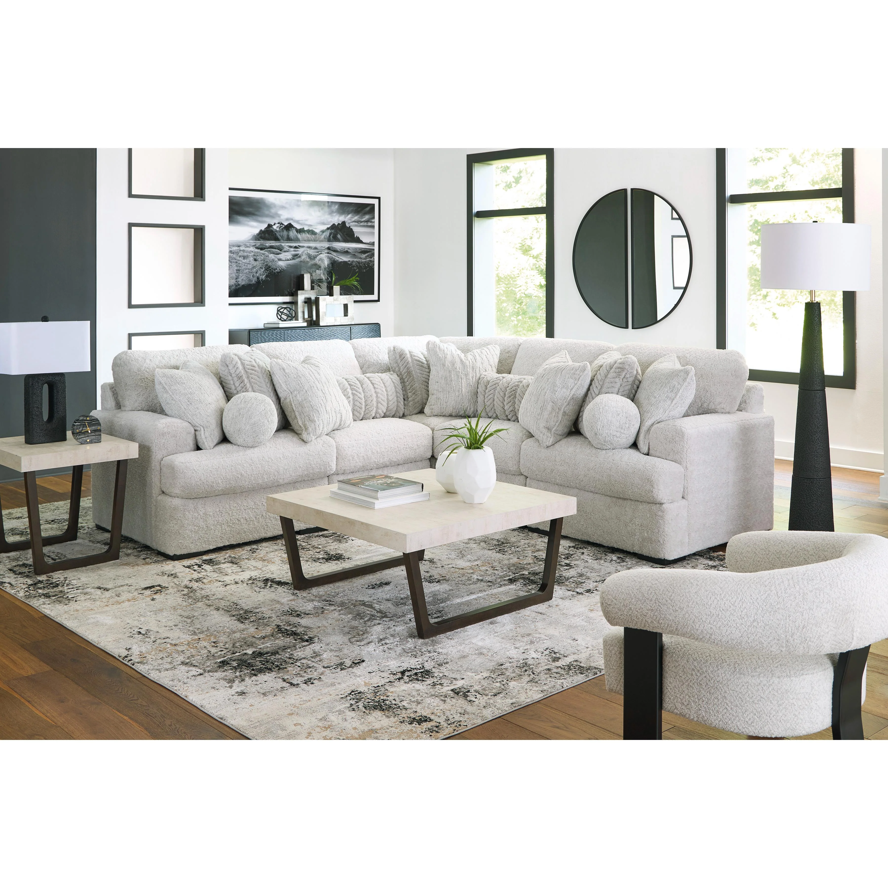 Signature Design by Ashley Cuddle Plush PC59106S2 5 pc Sectional - Image 2