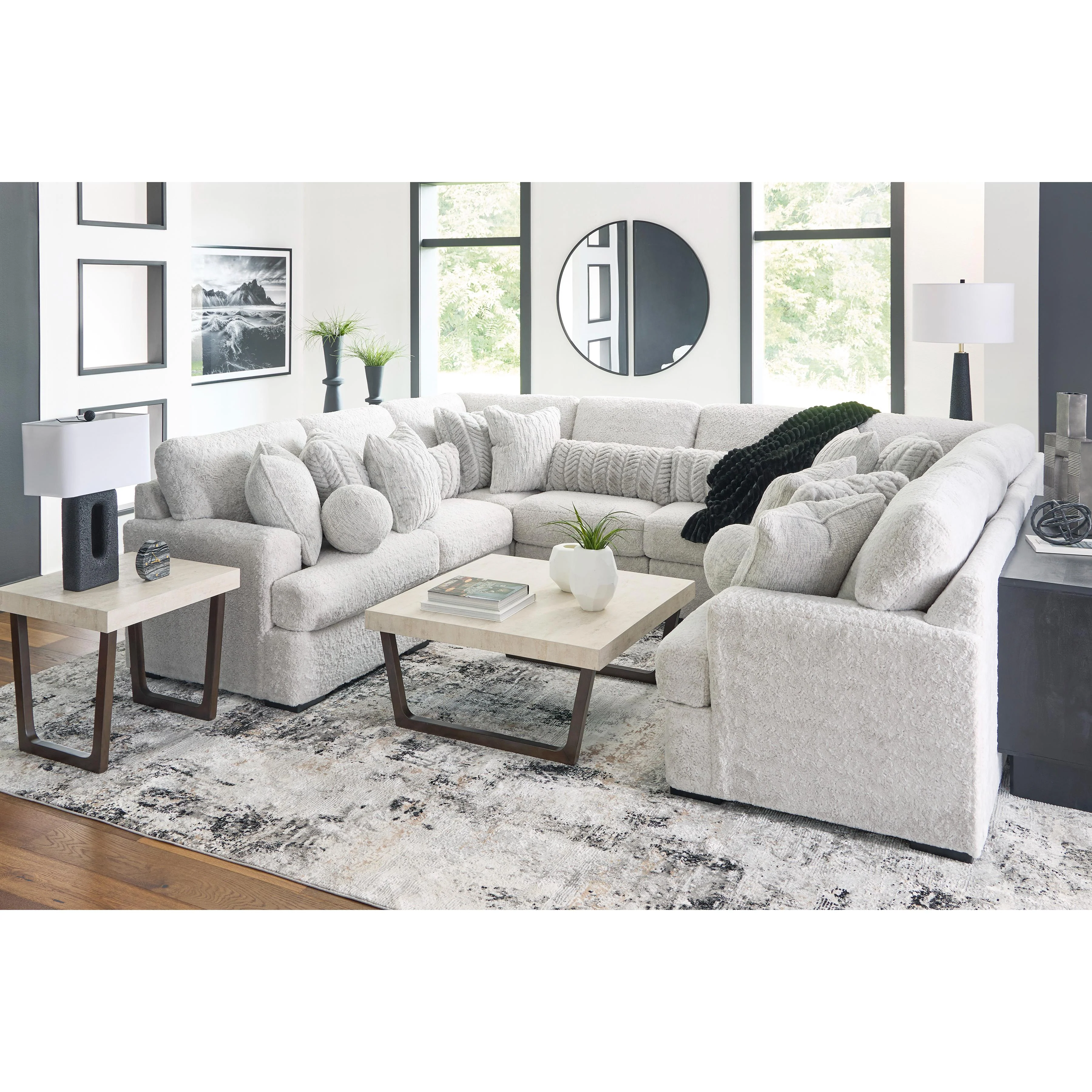 Signature Design by Ashley Cuddle Plush PC59106S6 8 pc Sectional - Image 3