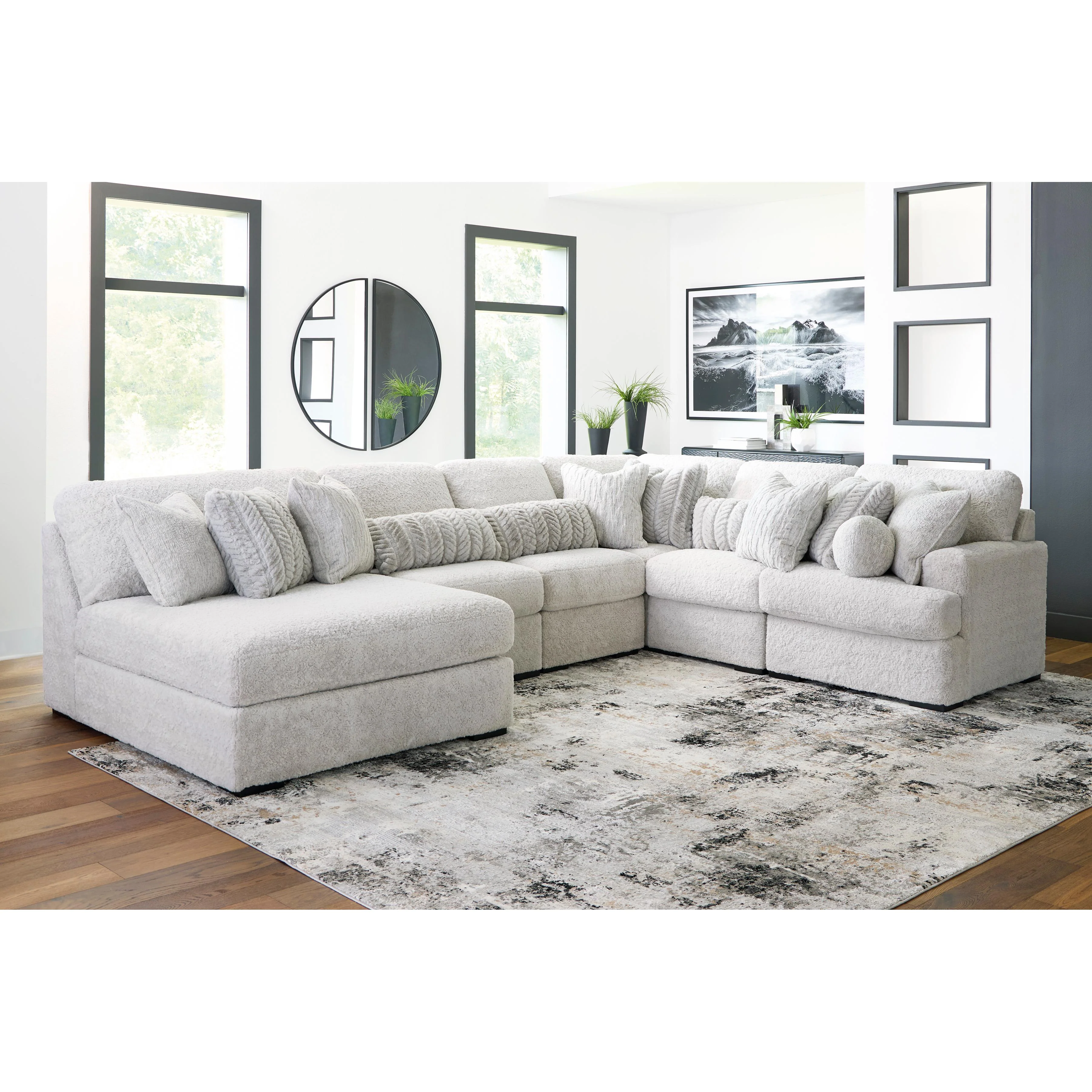 Signature Design by Ashley Cuddle Plush PC59106S8 6 pc Sectional with Chaise - Image 2