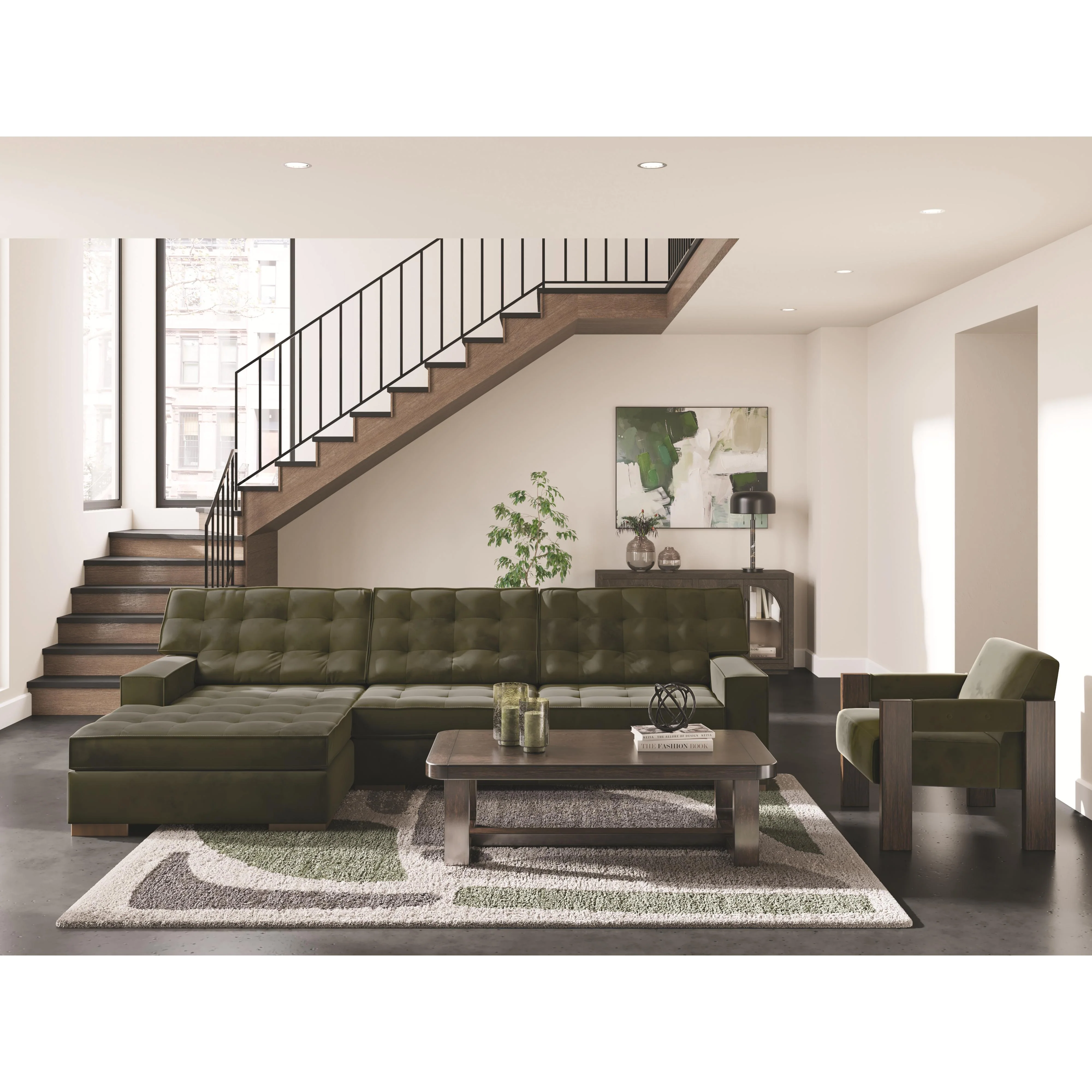 Signature Design by Ashley Caspian-Town PC61702S1 2 pc Sectional with Chaise - Image 2