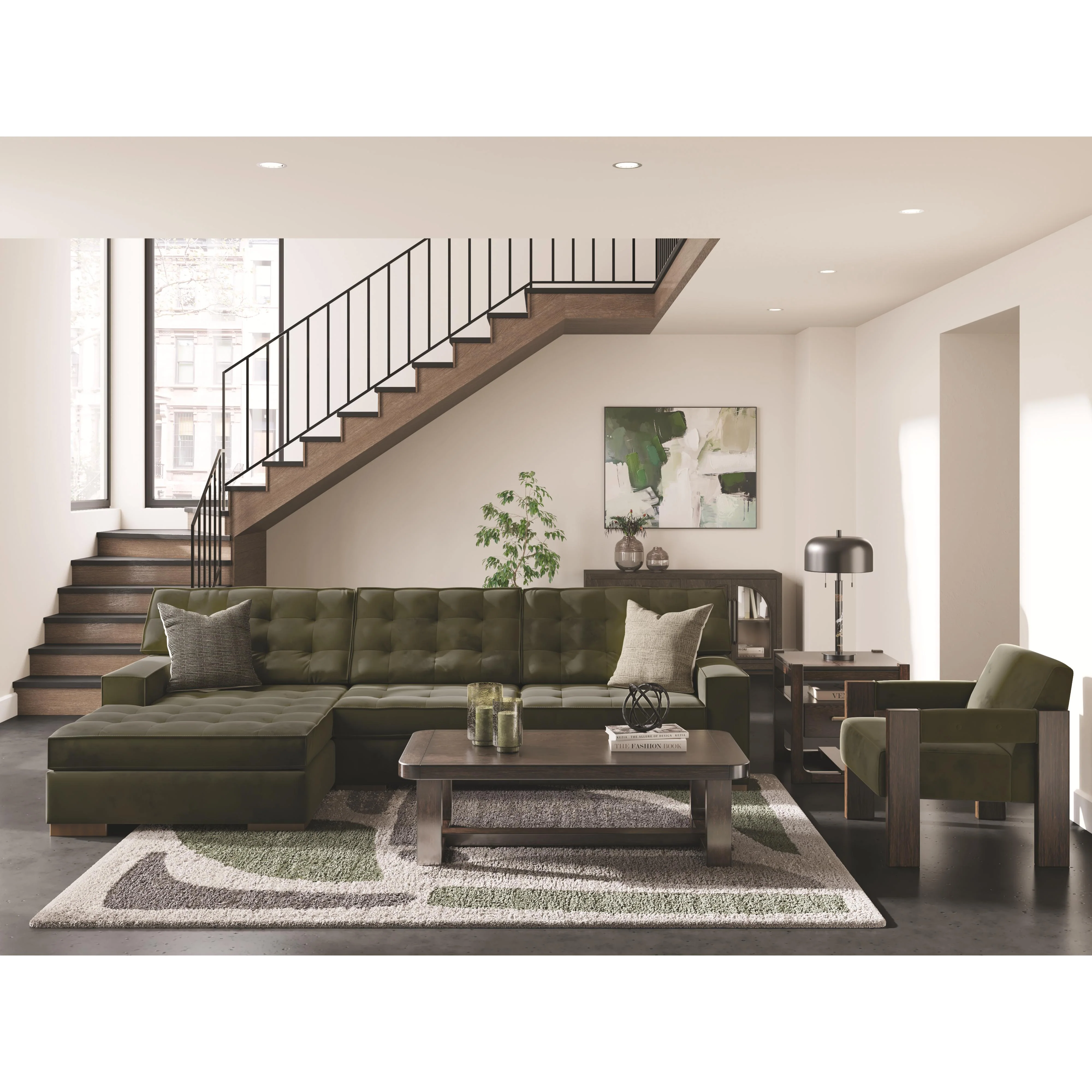 Signature Design by Ashley Caspian-Town PC61702S1 2 pc Sectional with Chaise - Image 3