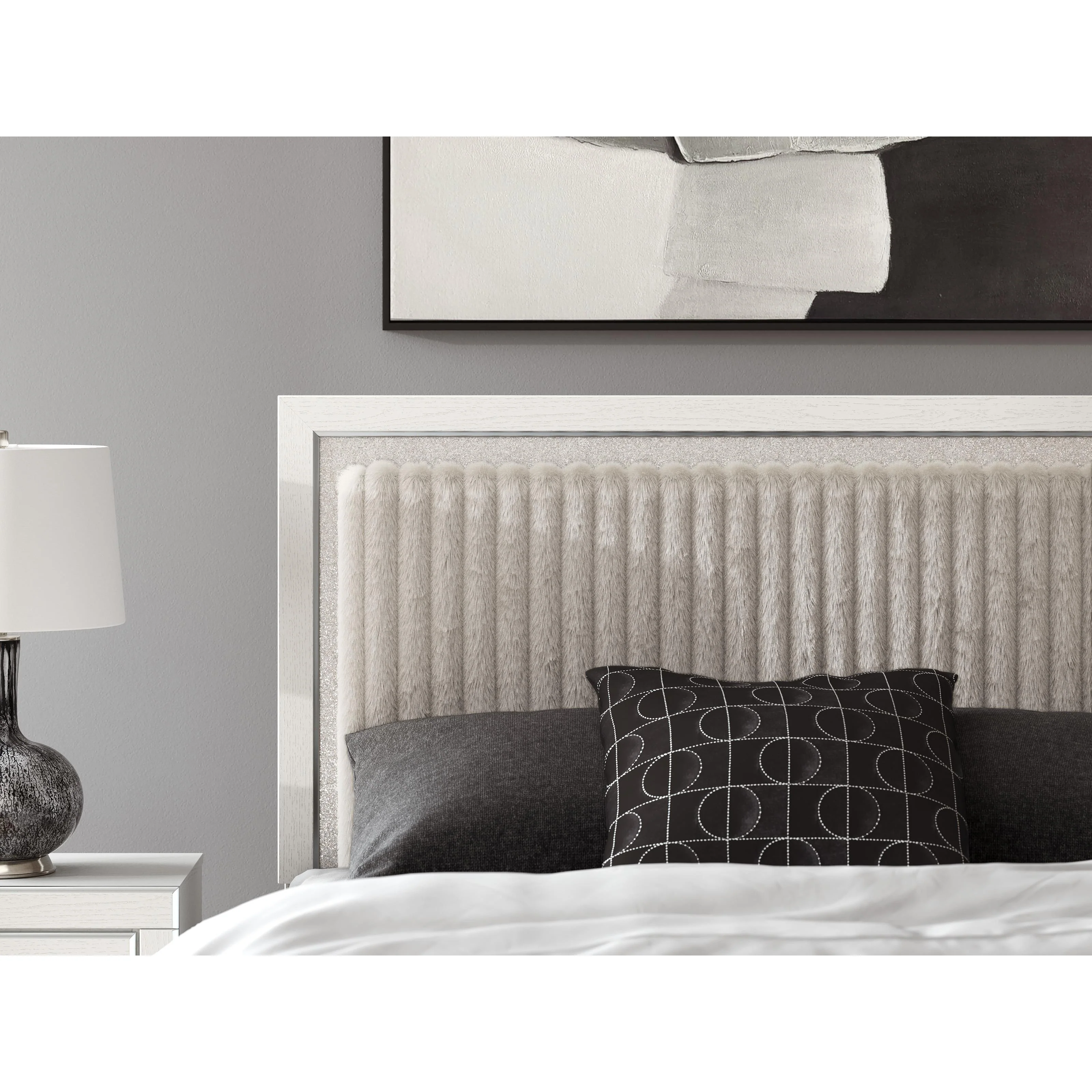 Signature Design by Ashley Zuraleus PCB3381-57 Queen Upholstered Panel Headboard - Image 3
