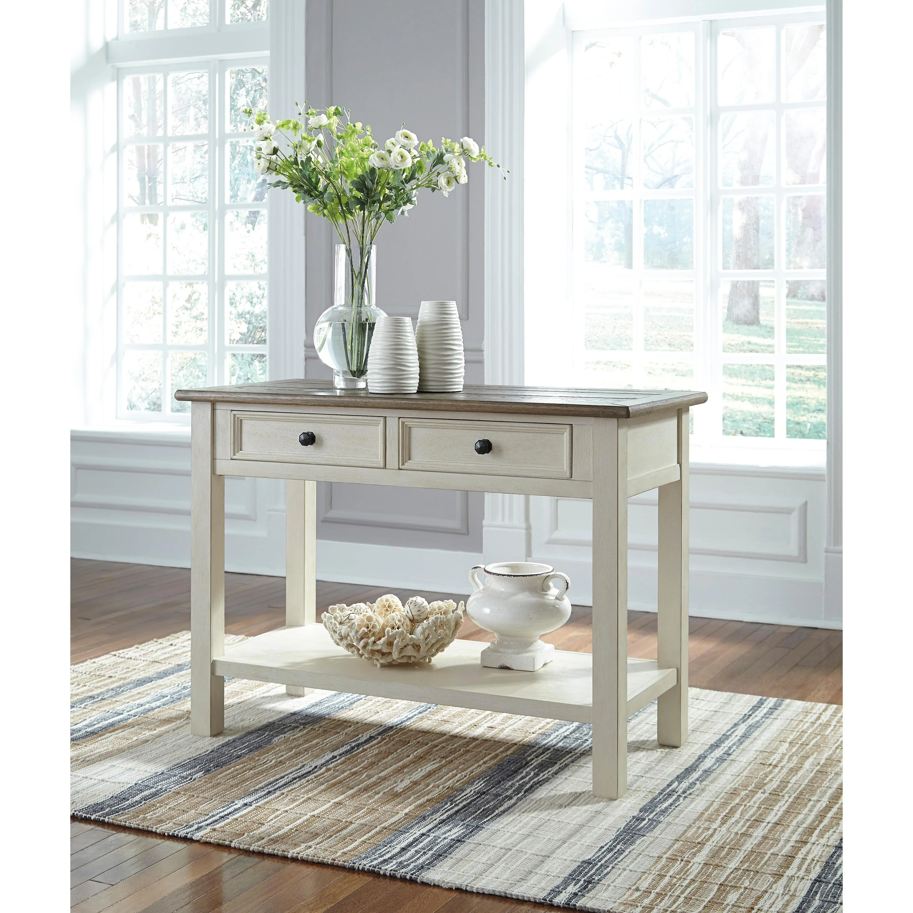 Signature Design by Ashley Bolanburg T637T7 Sofa Table and Chair Side End Table - Image 2